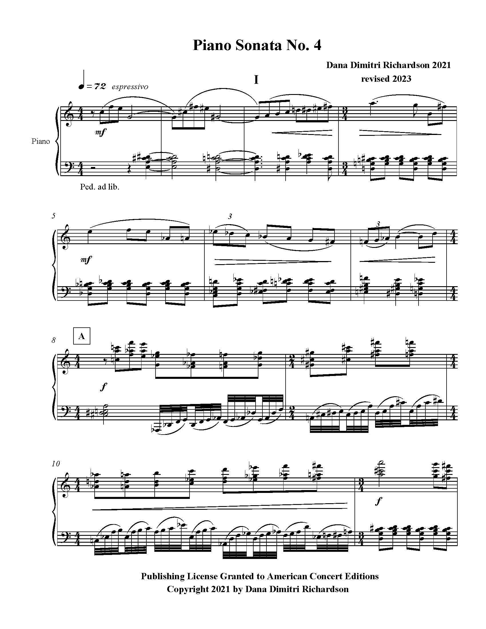 Richardson: Piano Sonata No. 4