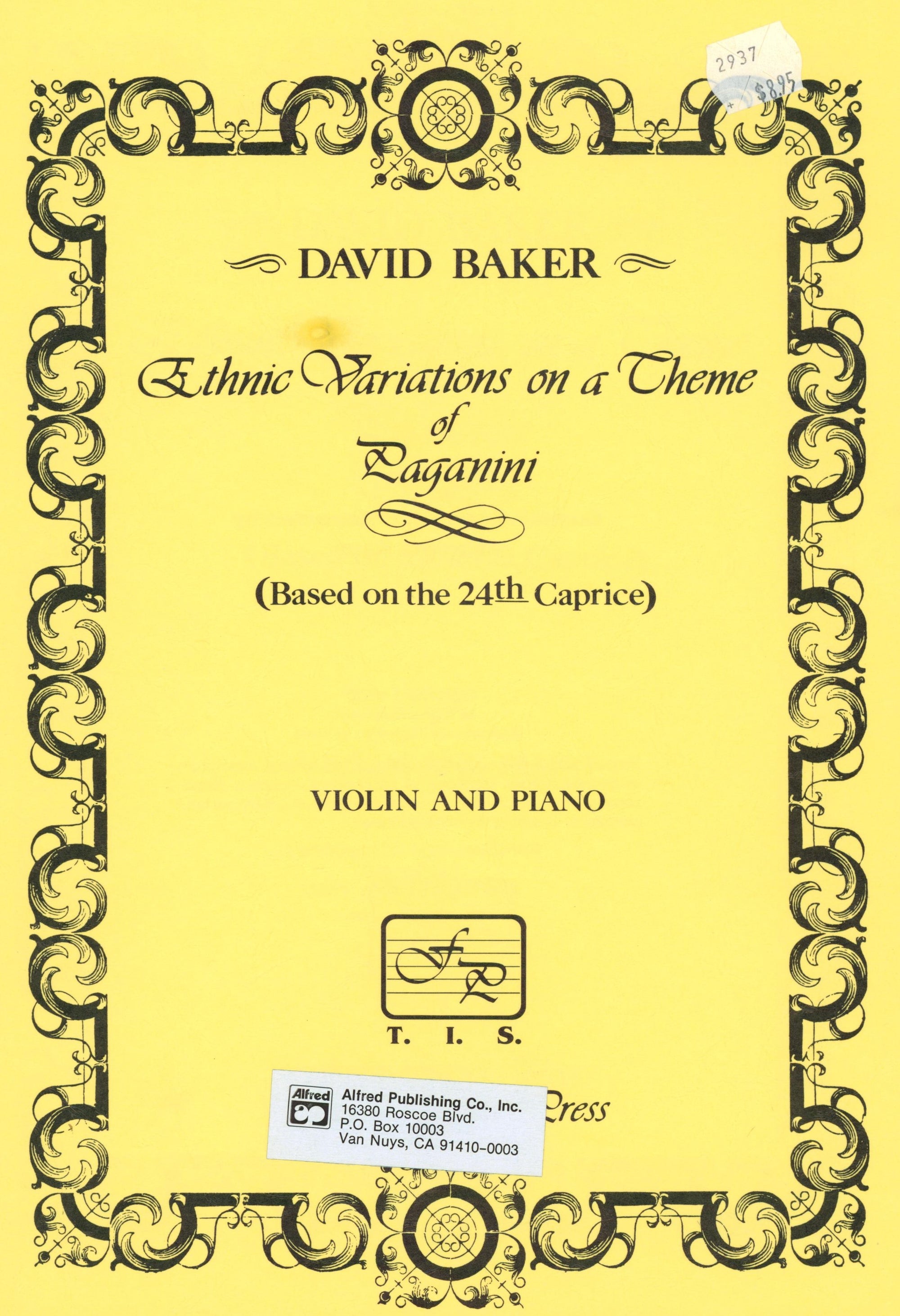 Baker: Ethnic Variations on a Theme of Paganini