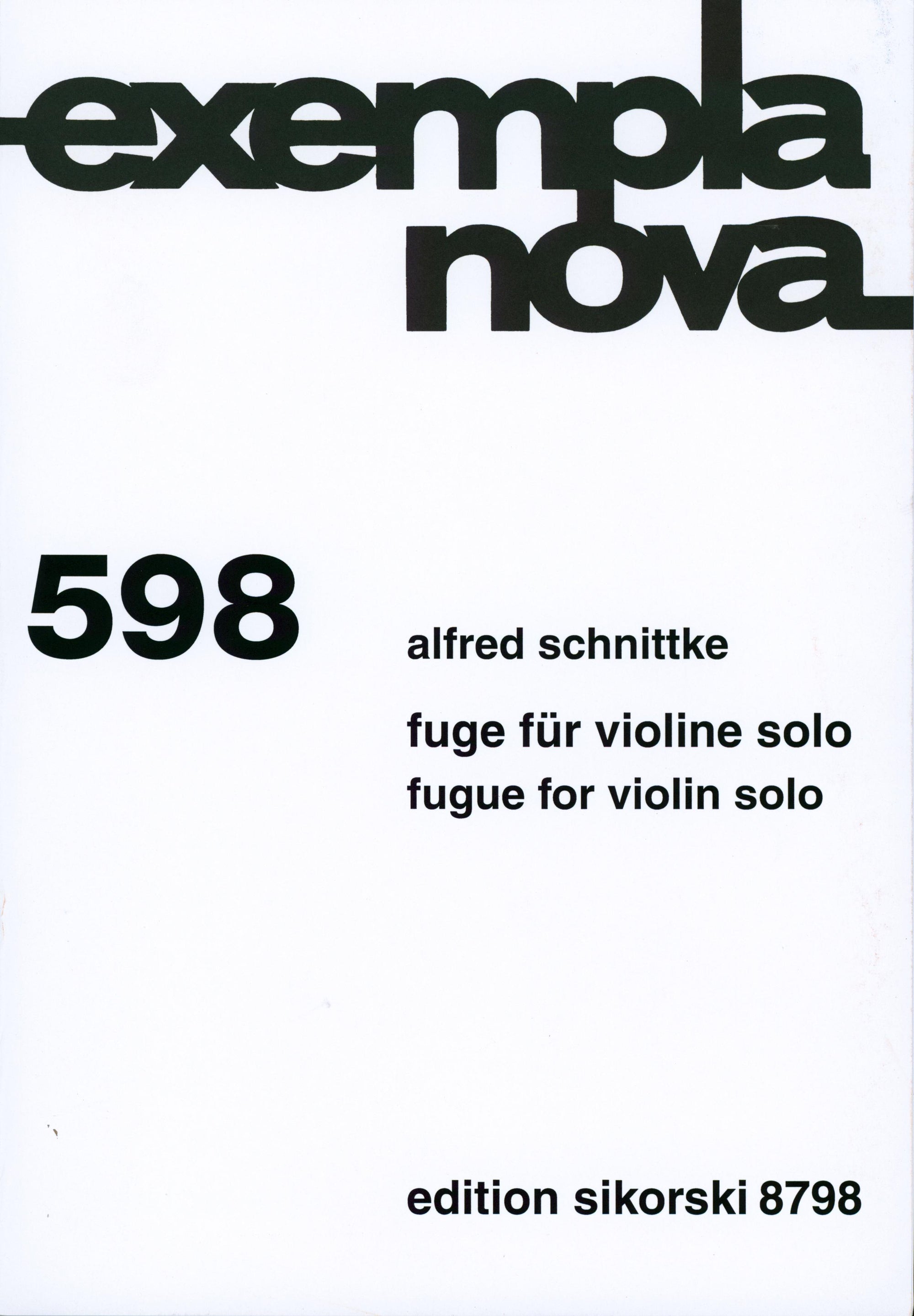Schnittke: Fugue for Violin Solo