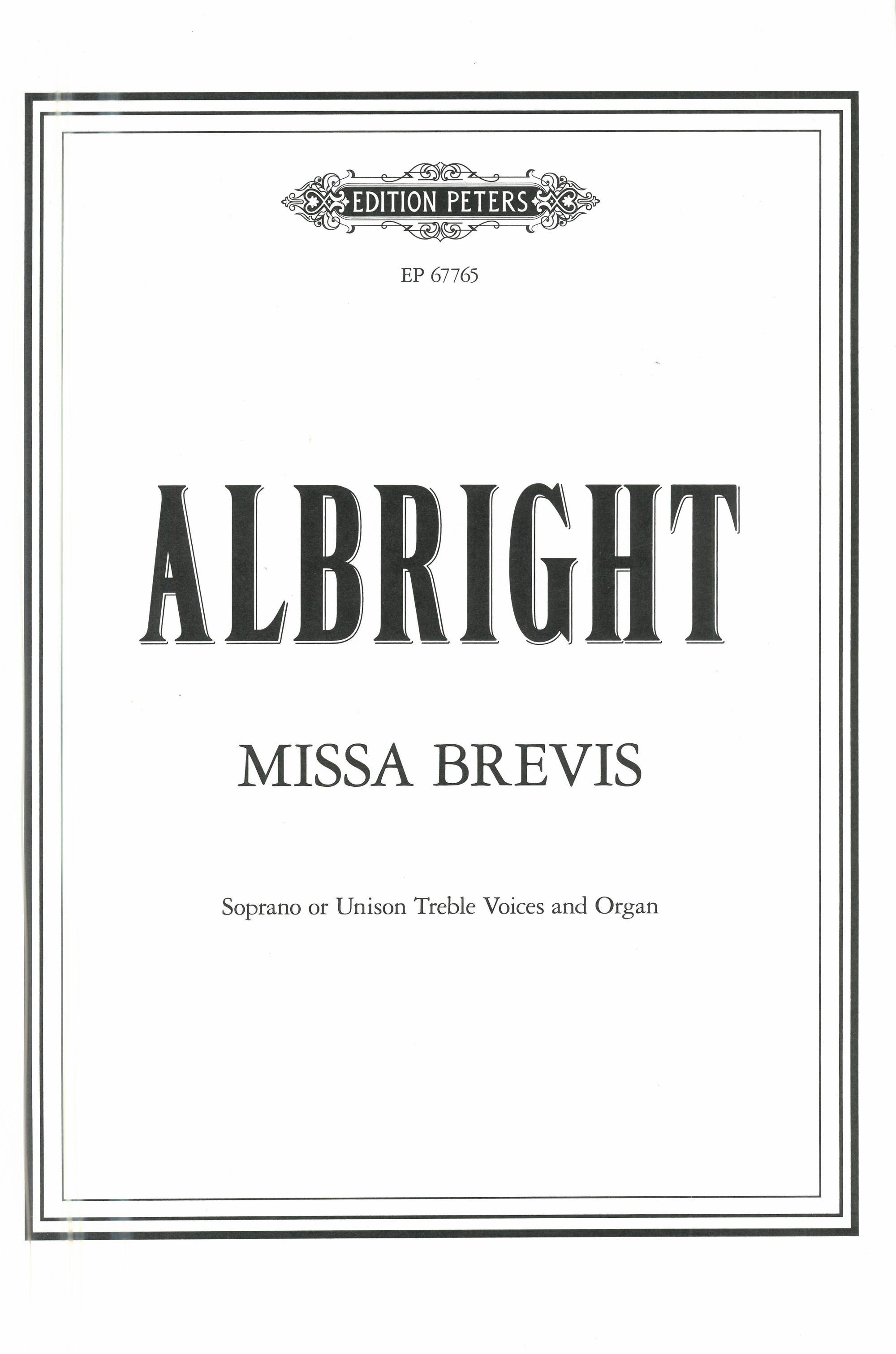 Albright: Missa Brevis