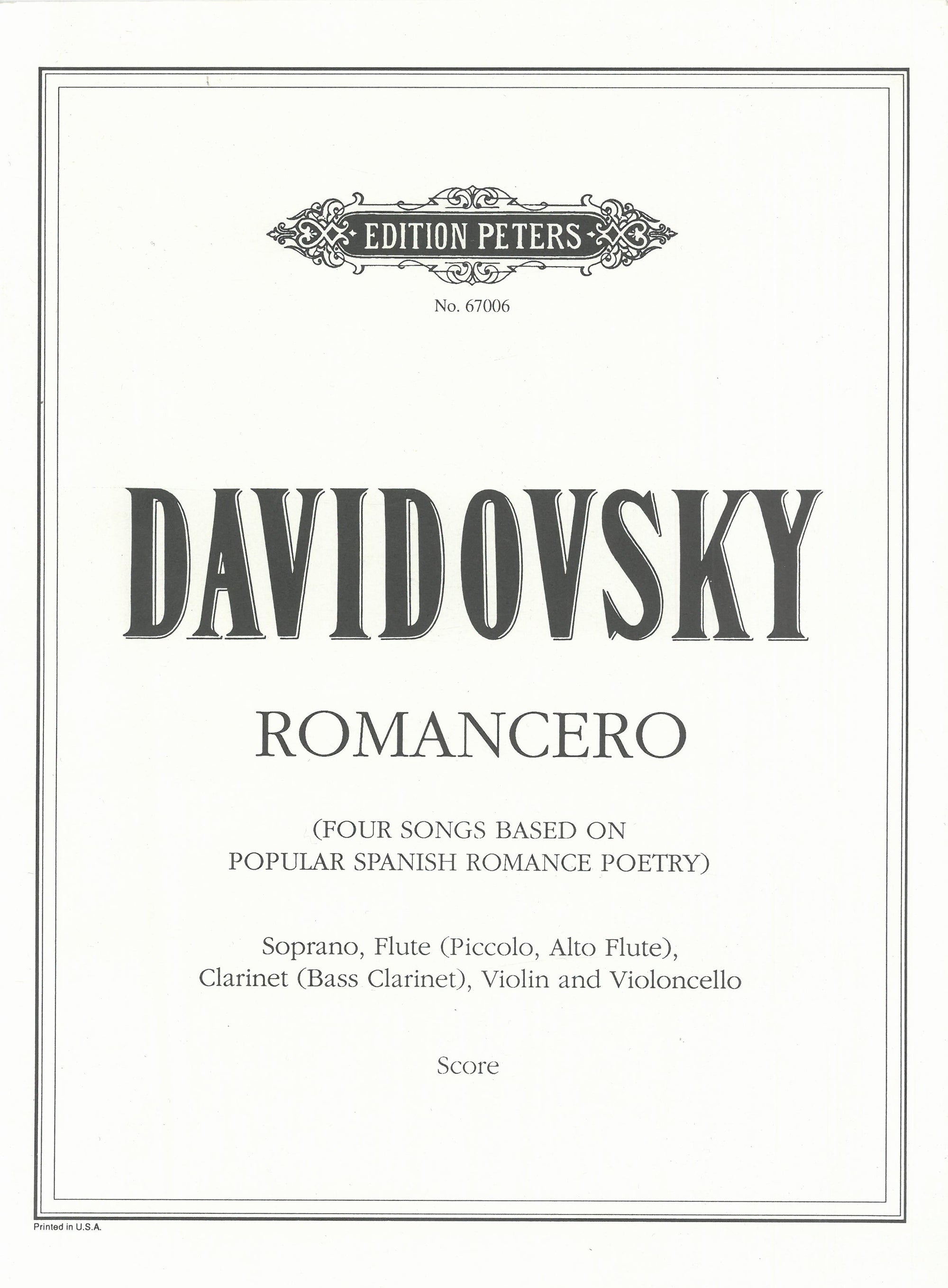 Davidovsky: Romancero