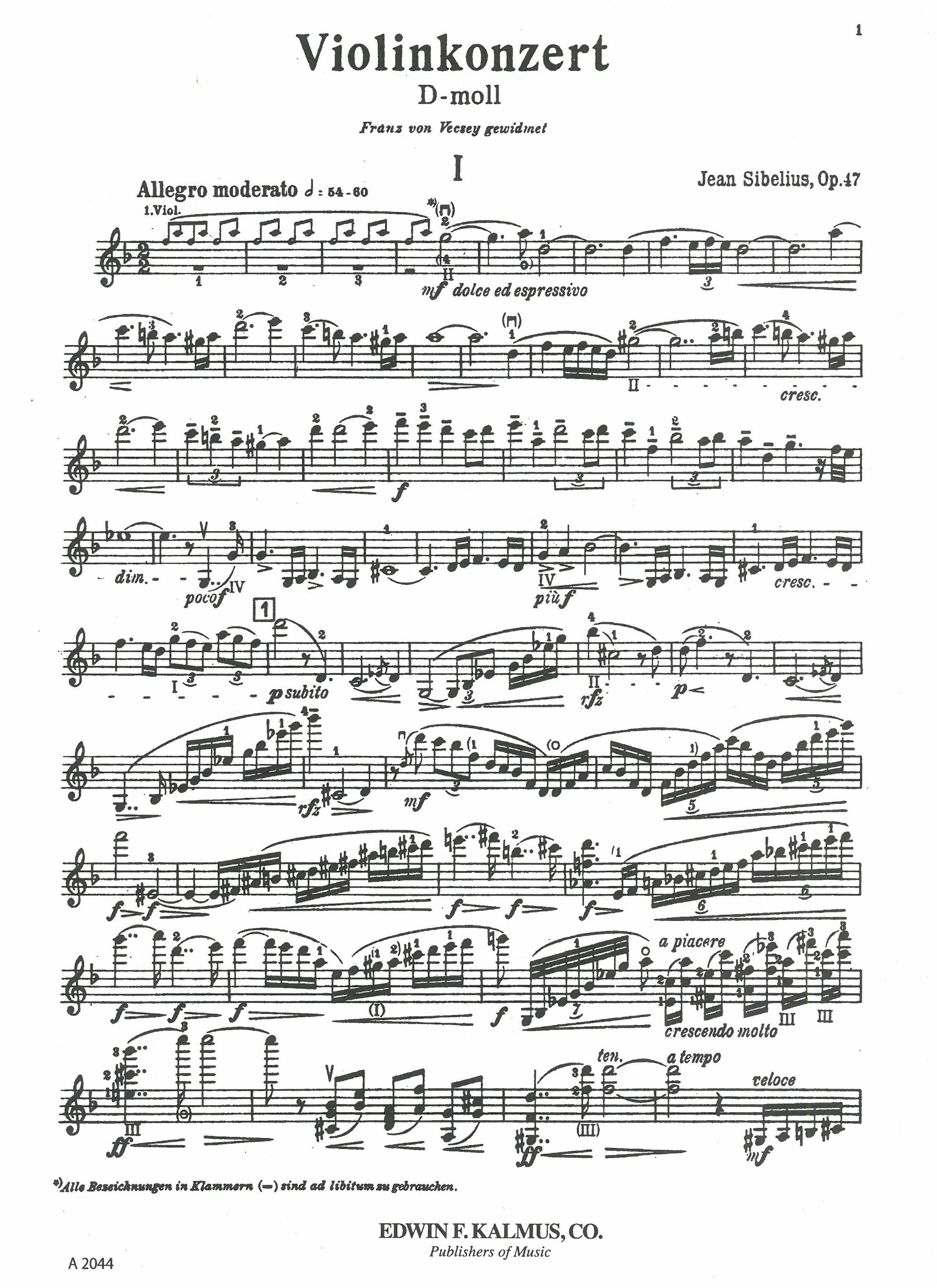Sibelius: Violin Concerto in D Minor, Op. 47