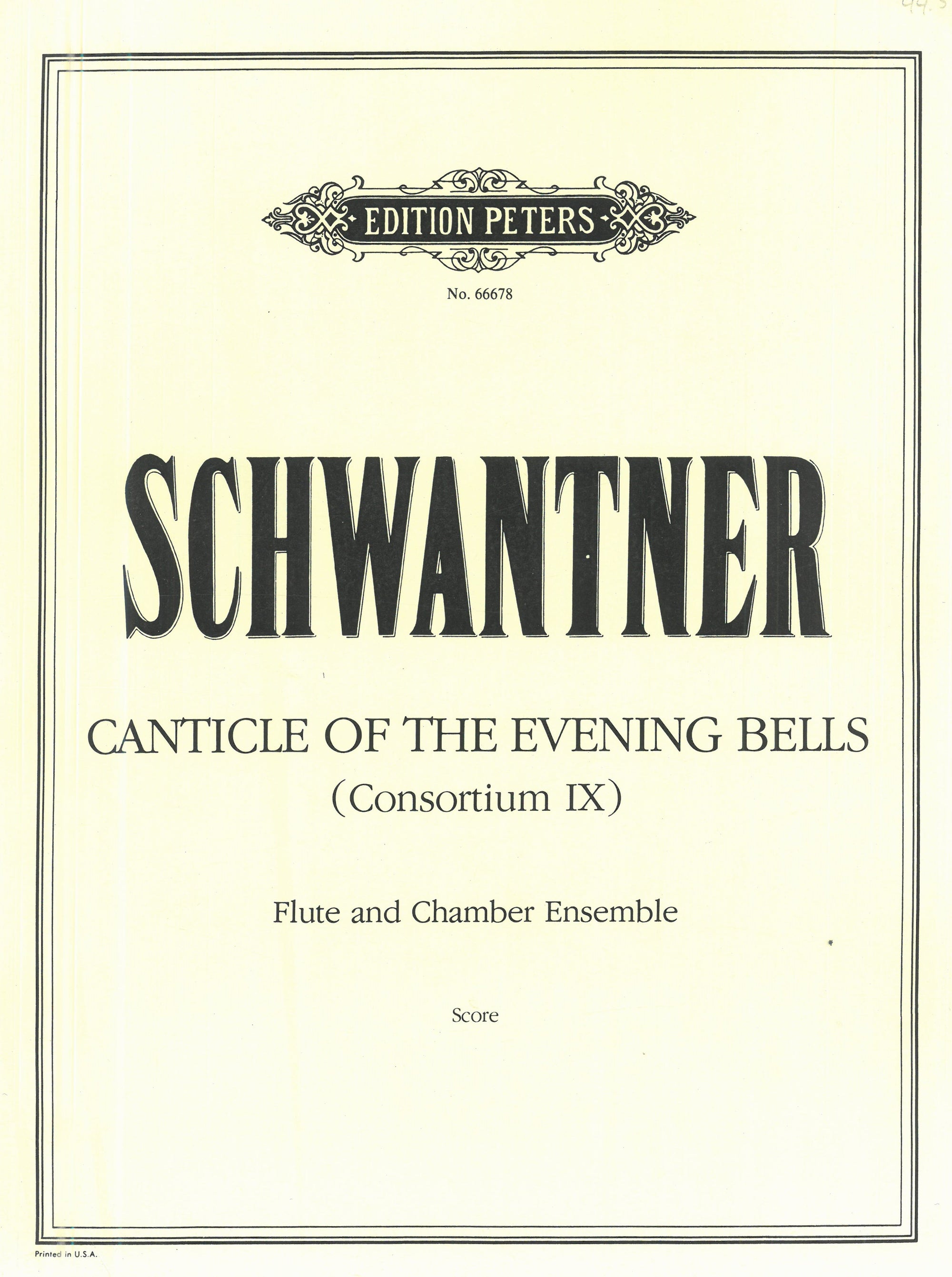 Schwantner: Canticle of the Evening Bells