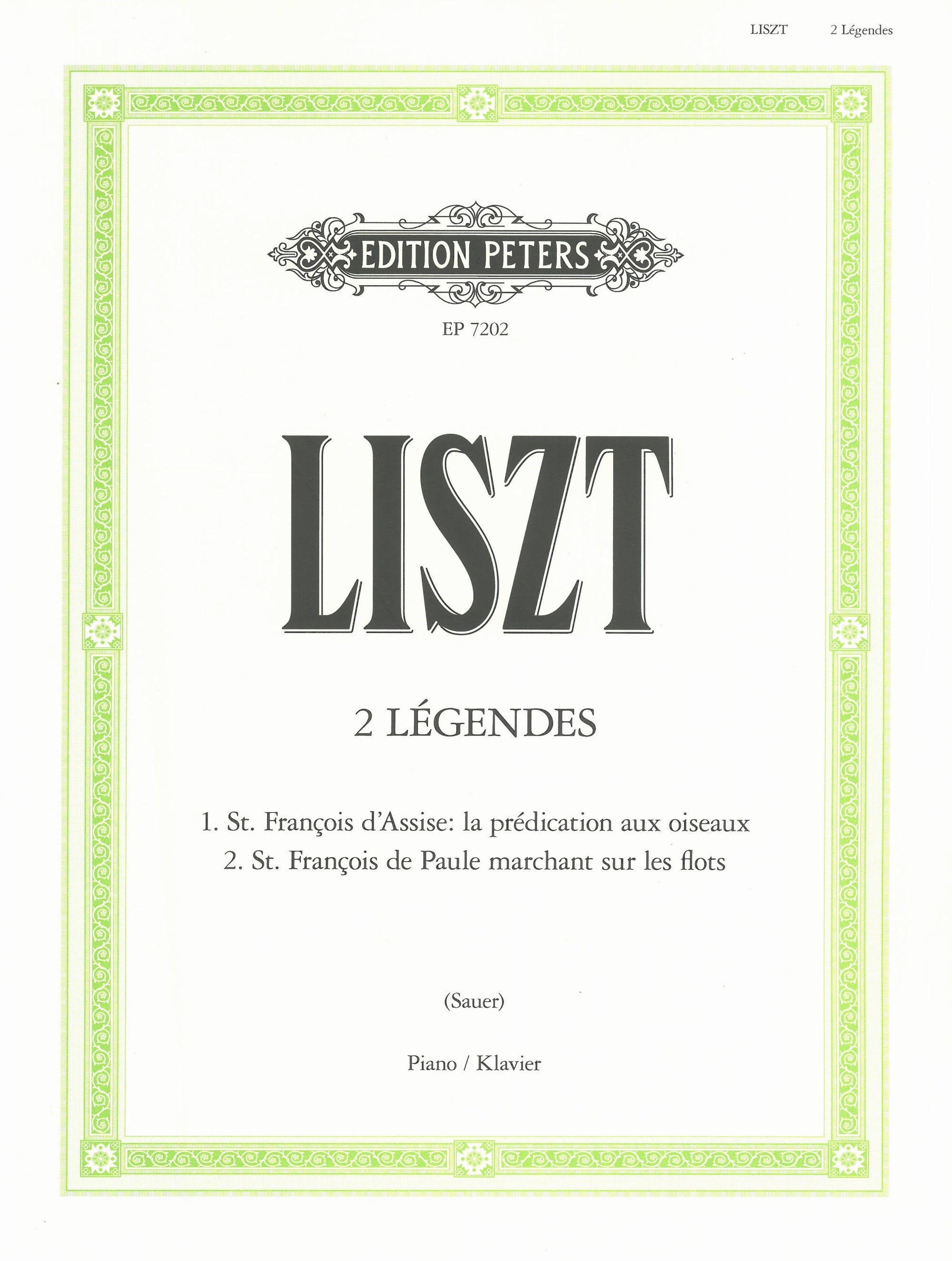 Liszt: Deux légendes