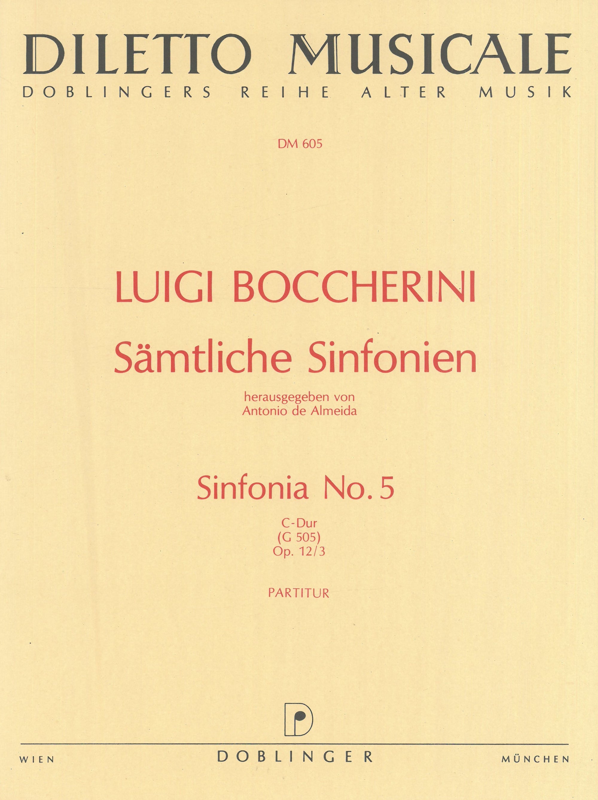 Boccherini: Sinfonia No. 5 in C Major, G 505, Op. 12, No. 3
