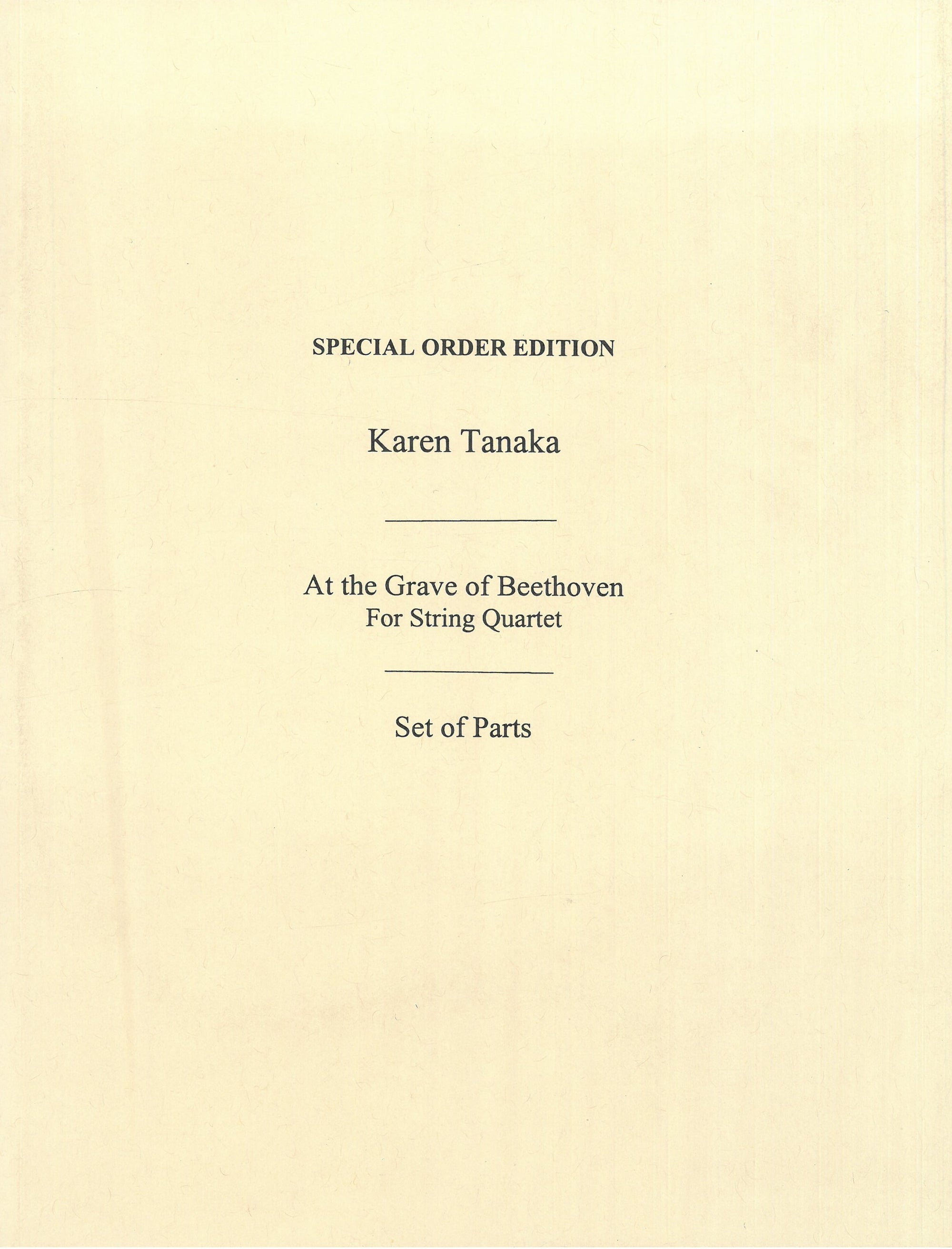 Karen Tanaka: At The Grave of Beethoven