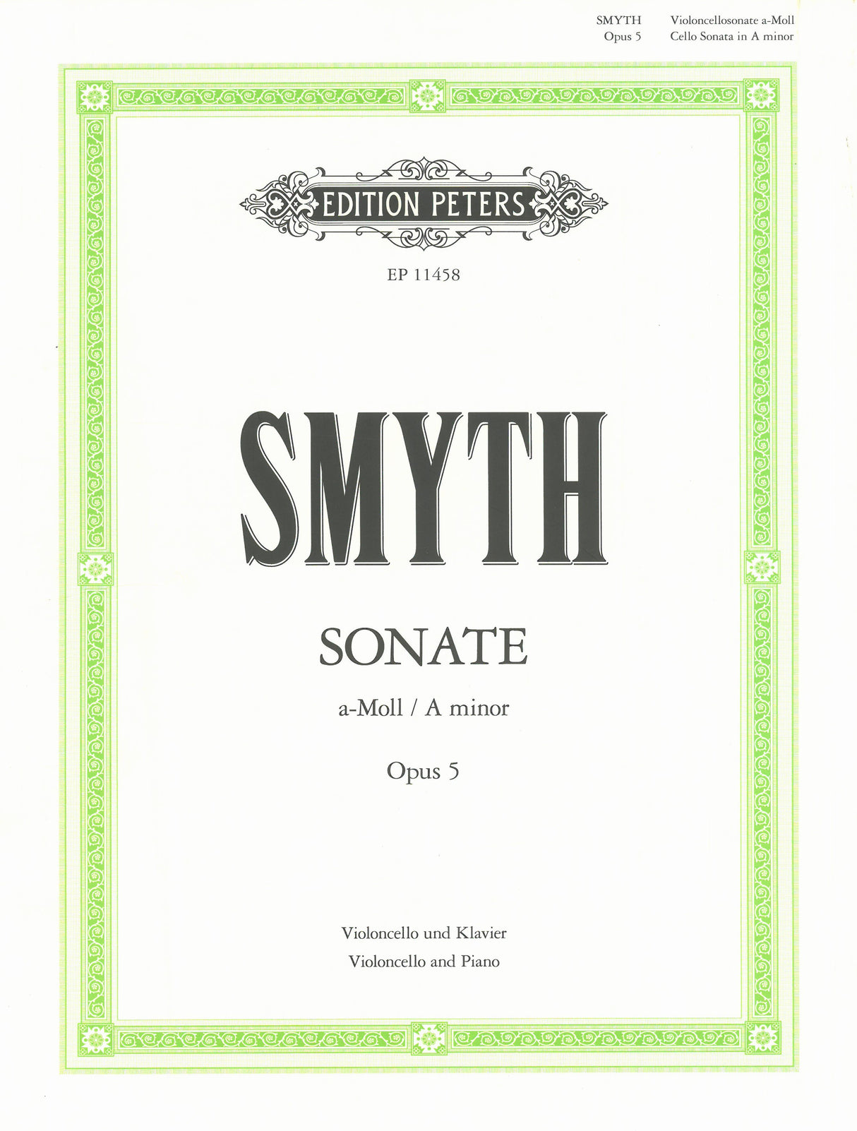 Smyth: Cello Sonata in A Minor, Op. 5