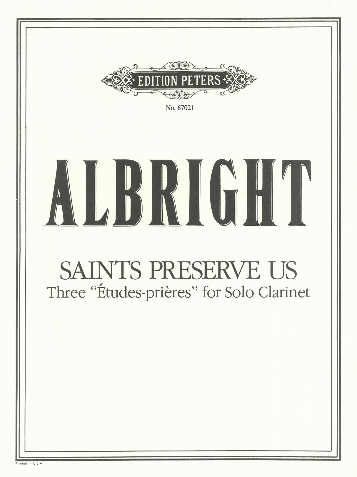 Albright: Saints Preserve Us