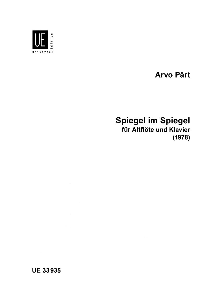 Pärt: Spiegel im Spiegel (for alto flute & piano)