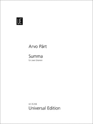 Pärt: Summa (for 2 guitars)
