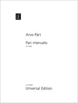 Pärt: Pari Intervallo (for organ)