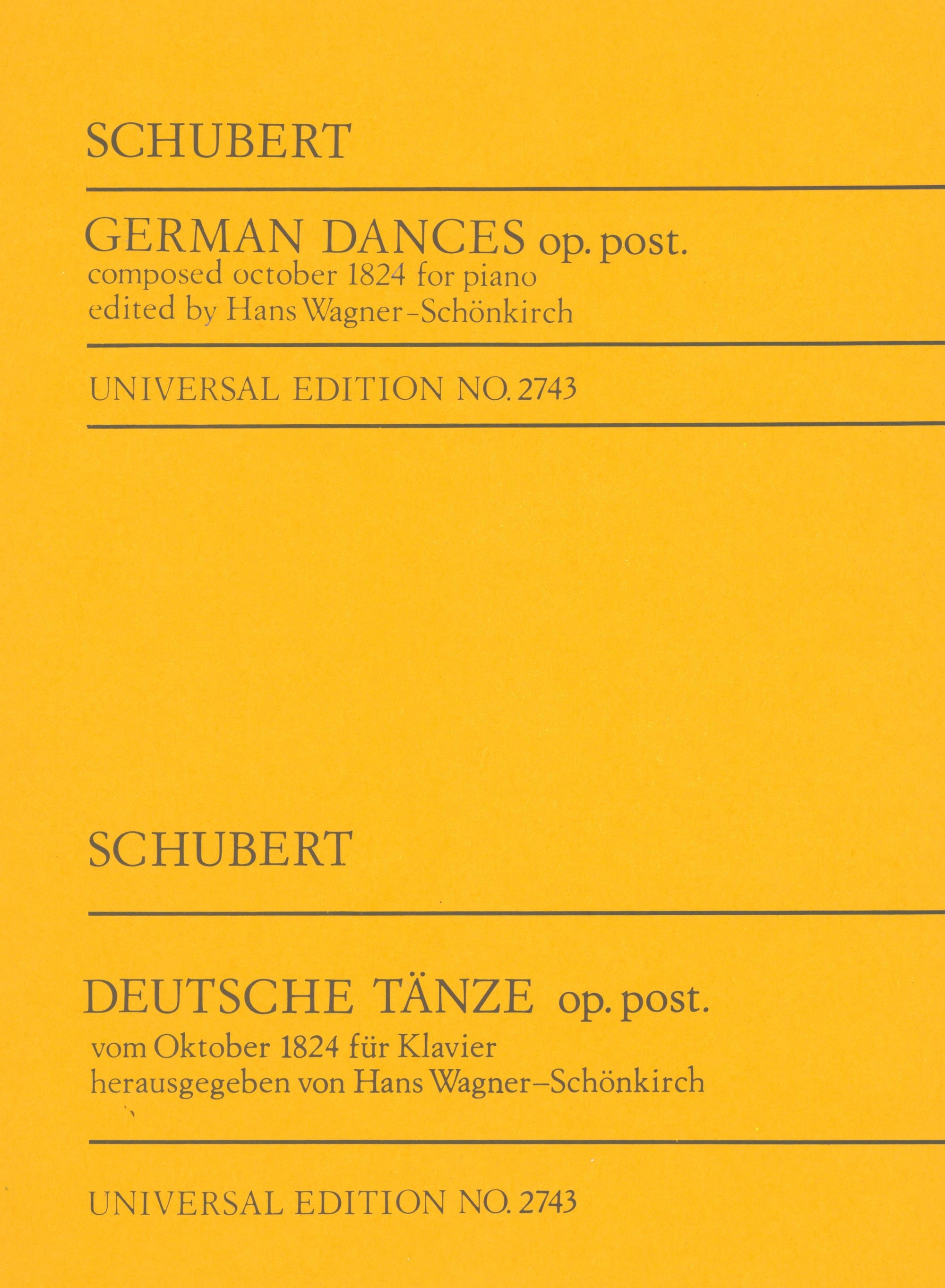 Schubert: 6 German Dances, D 820, Op. posth.