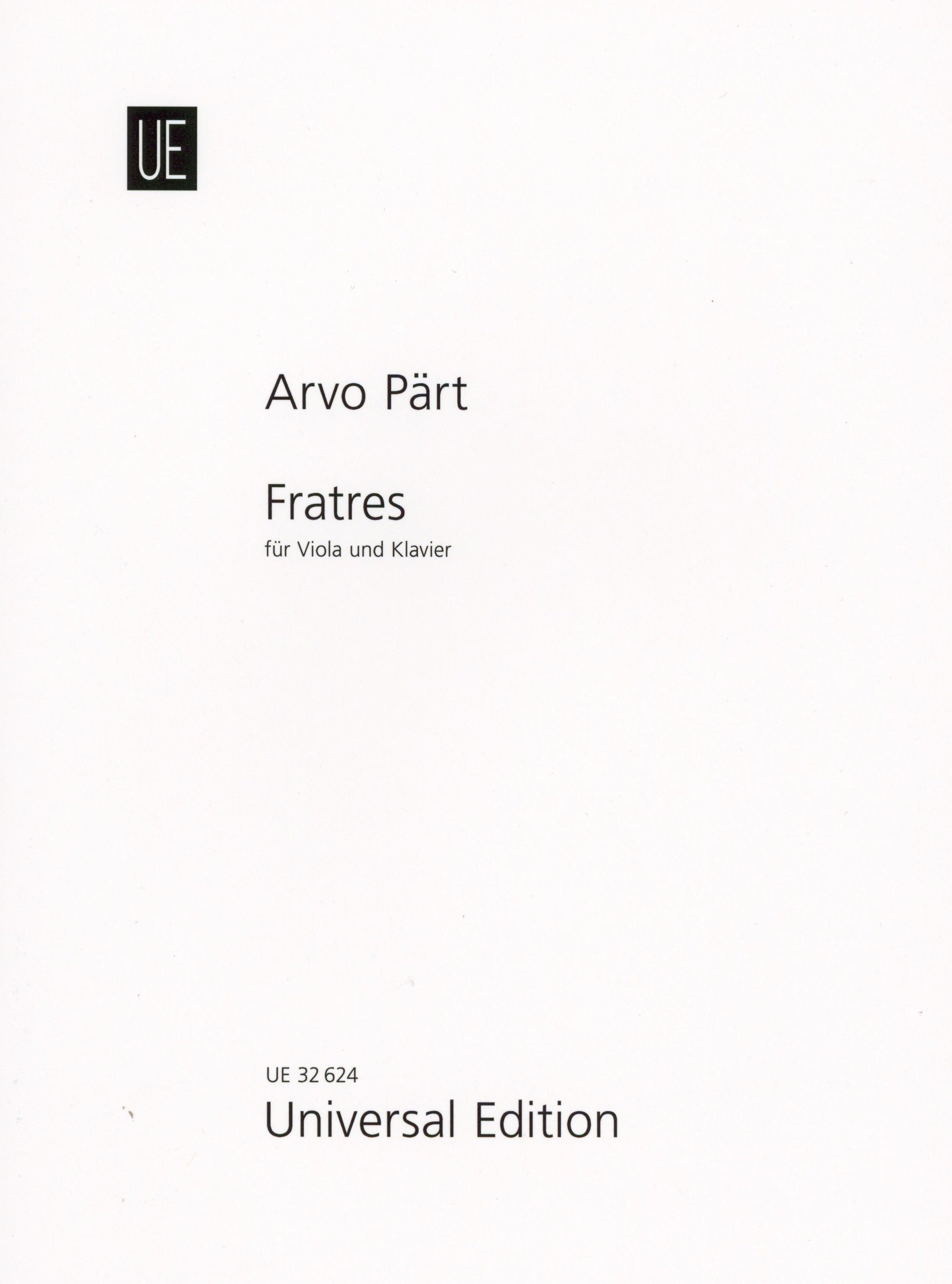 Pärt: Fratres (for viola & piano)