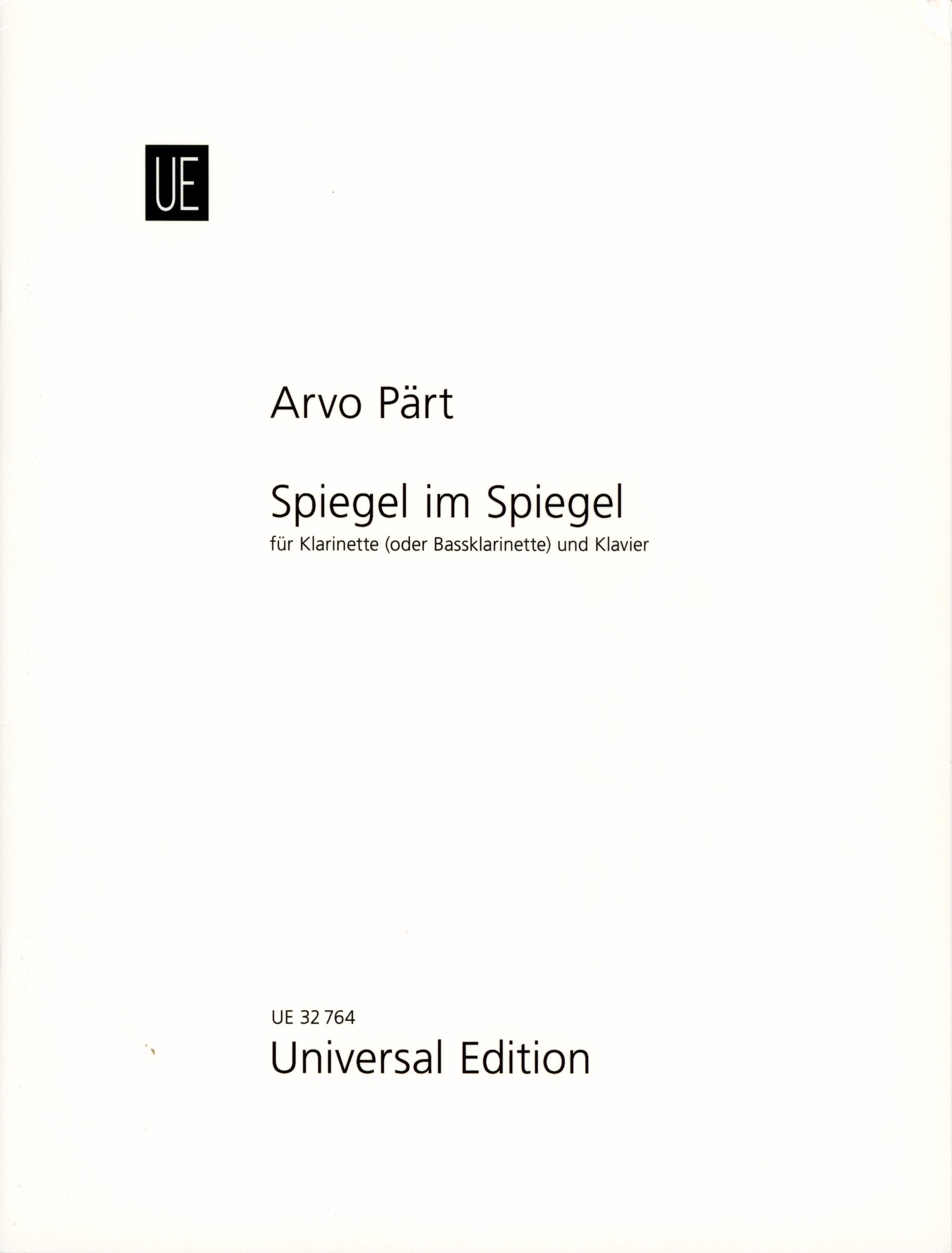 Pärt: Spiegel im Spiegel (for clarinet & piano)