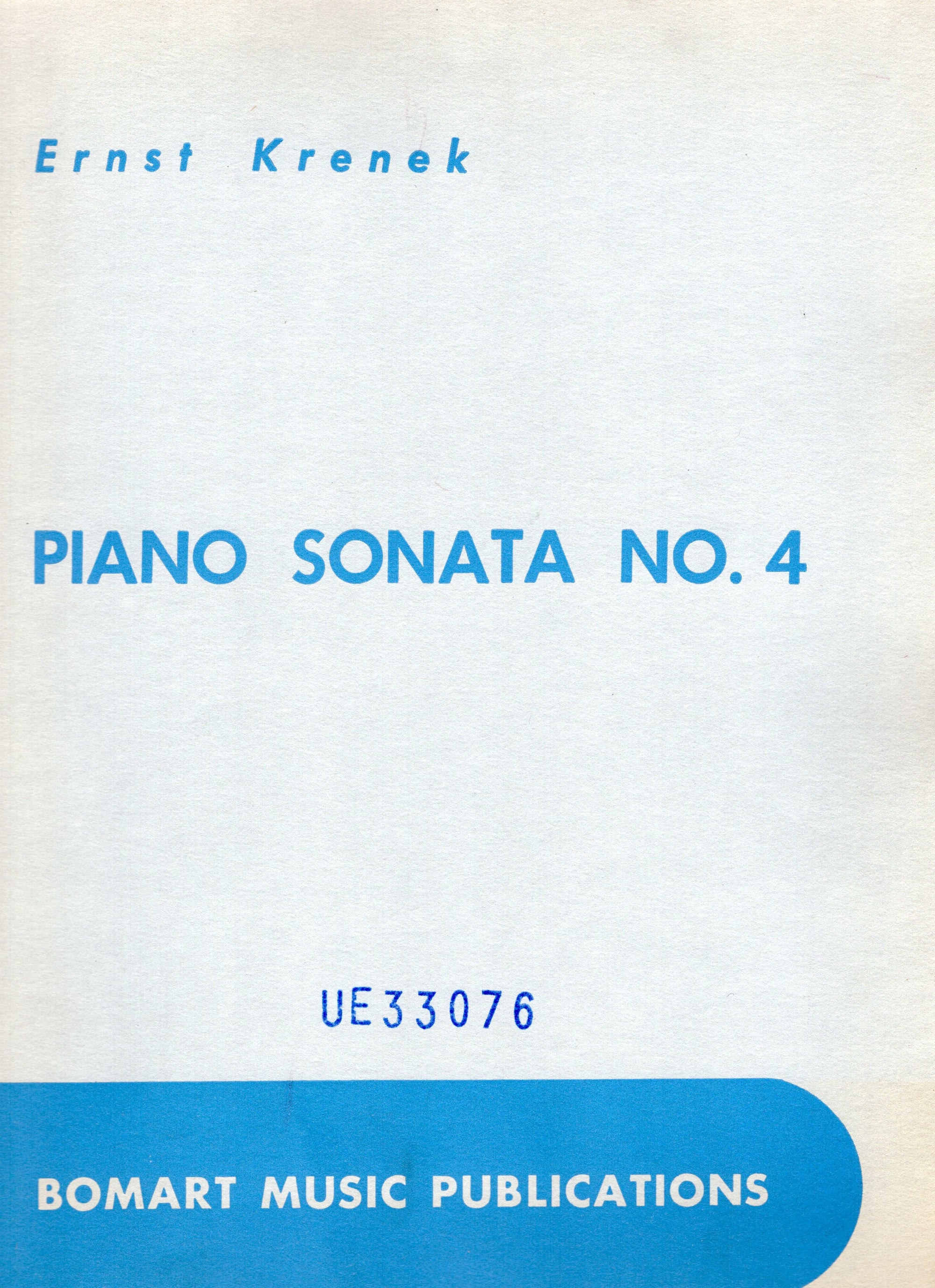 Krenek: Piano Sonata No. 4, Op. 114