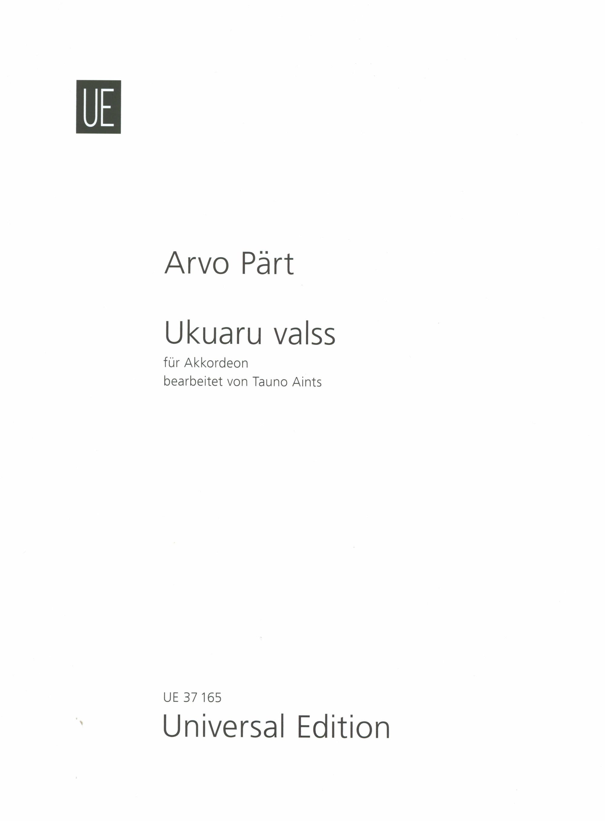Pärt: Ukuaru valss (arr. for accordion)