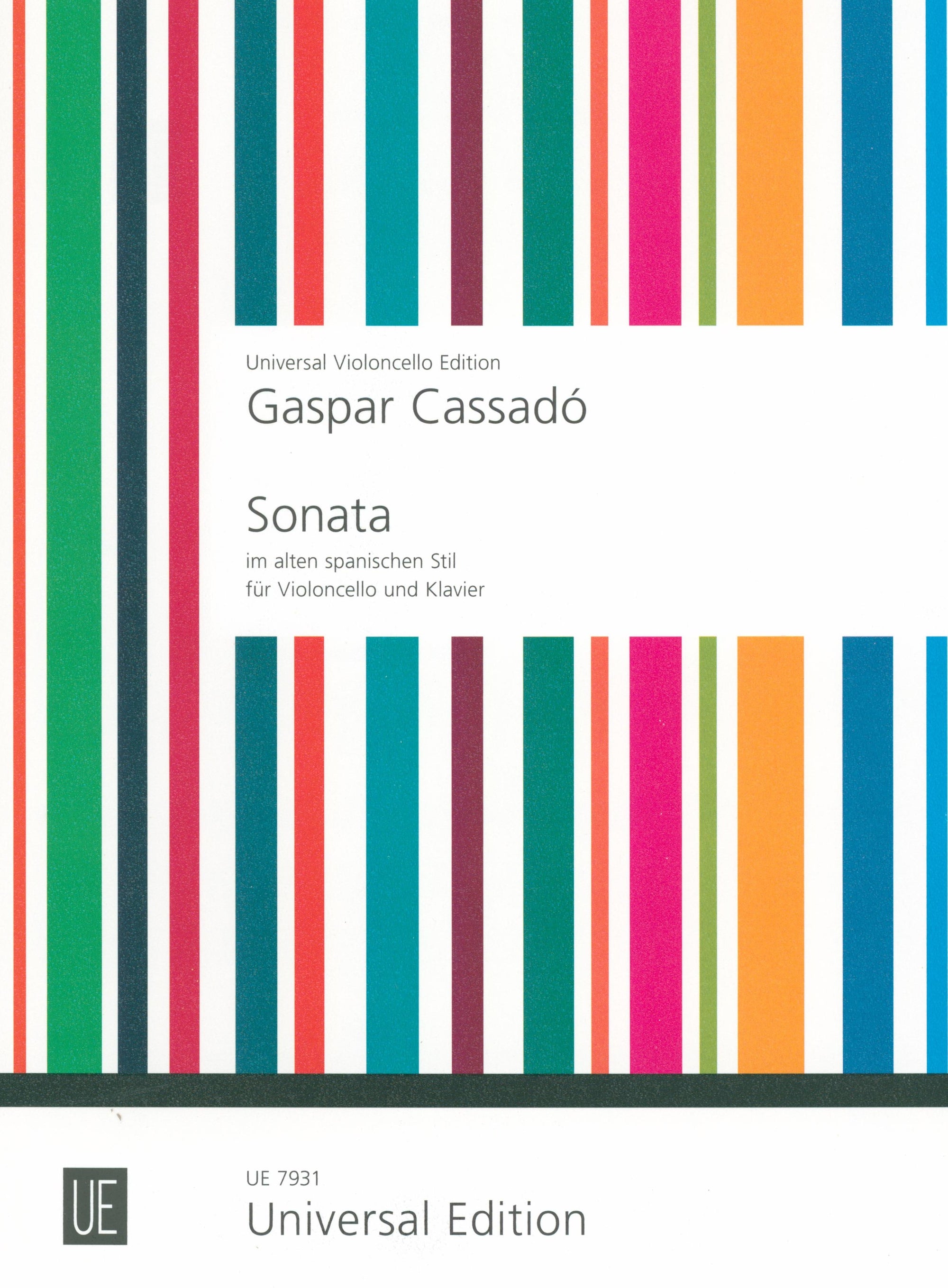 Cassadó: Cello Sonata (in the old Spanish style)