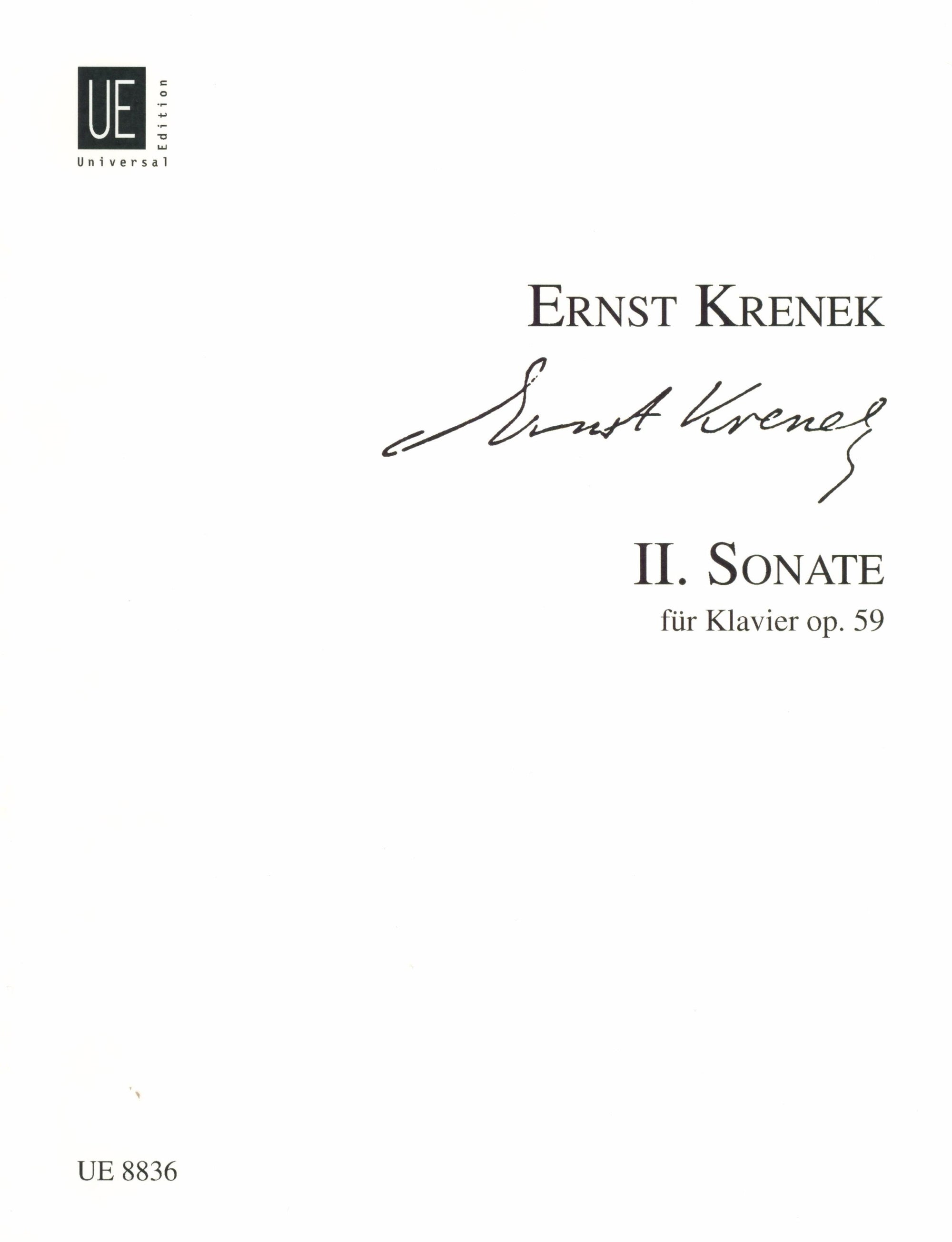 Krenek: Piano Sonata No. 2, Op. 59