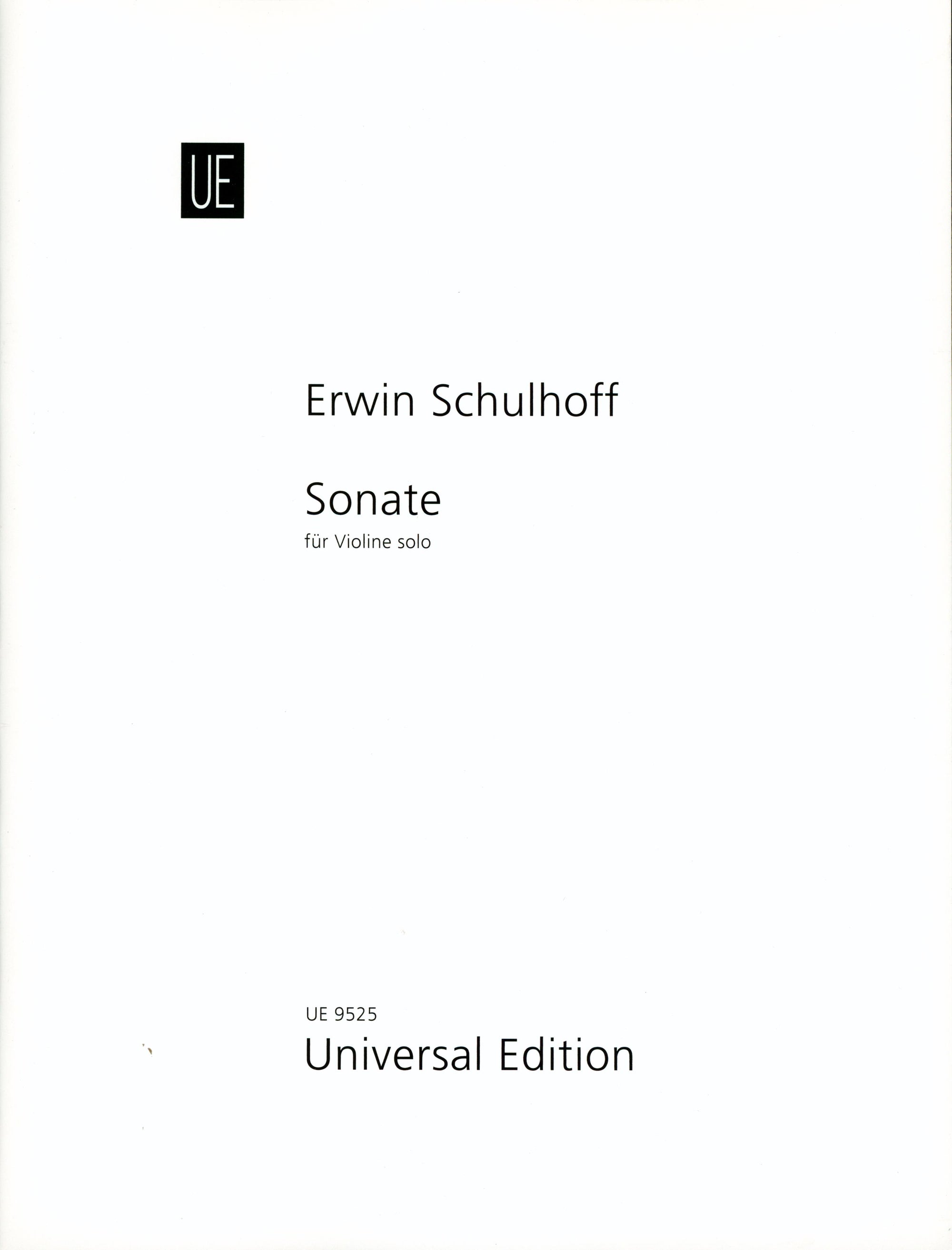 Schulhoff: Sonata for Solo Violin