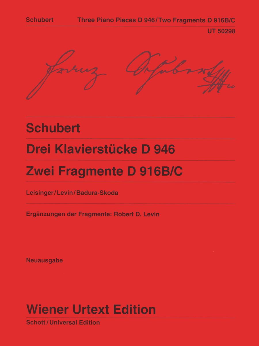 Schubert: Piano Pieces, D 946, 916B & 916C