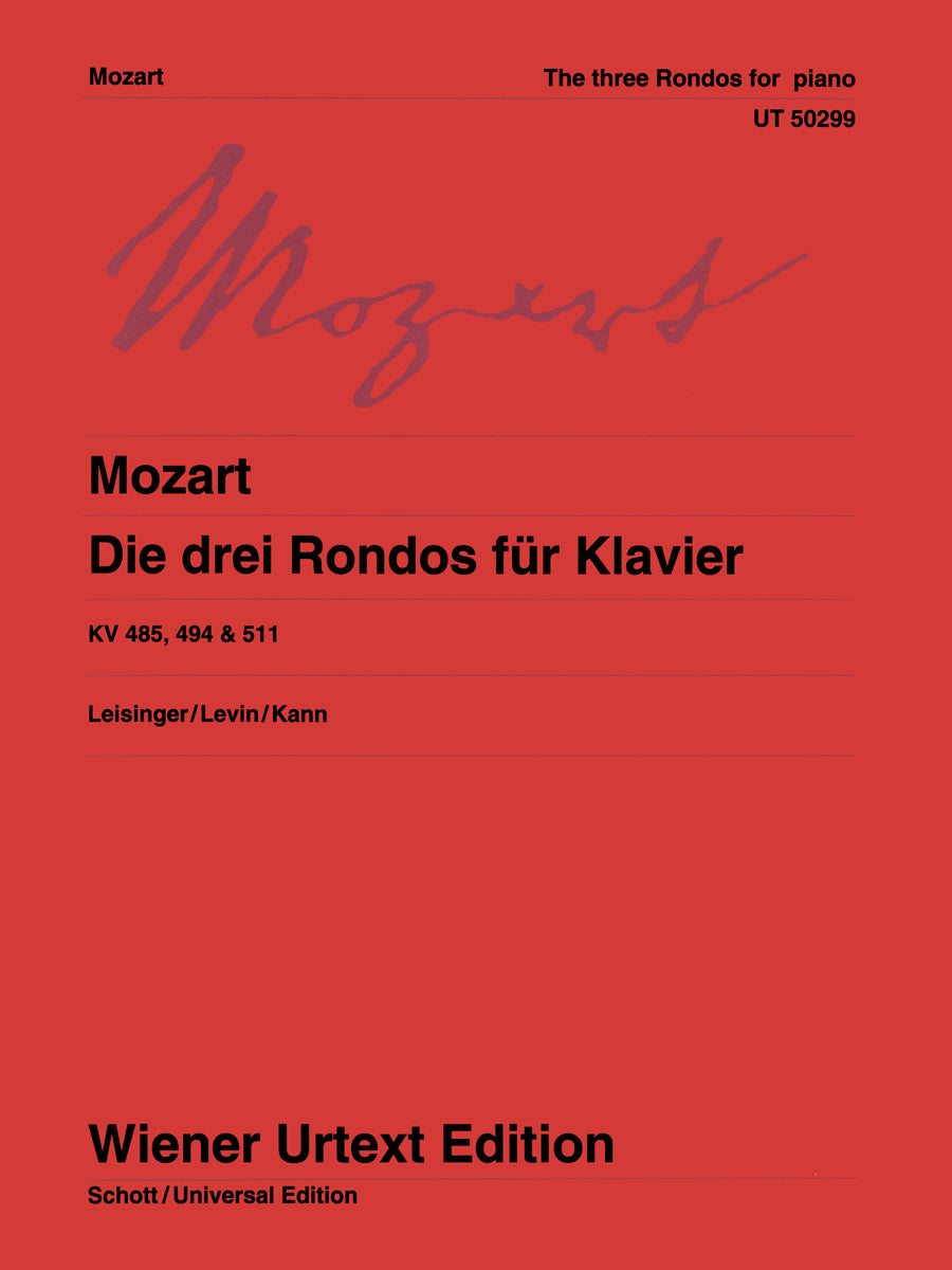 Mozart: 3 Rondos, K.485, 494, 511