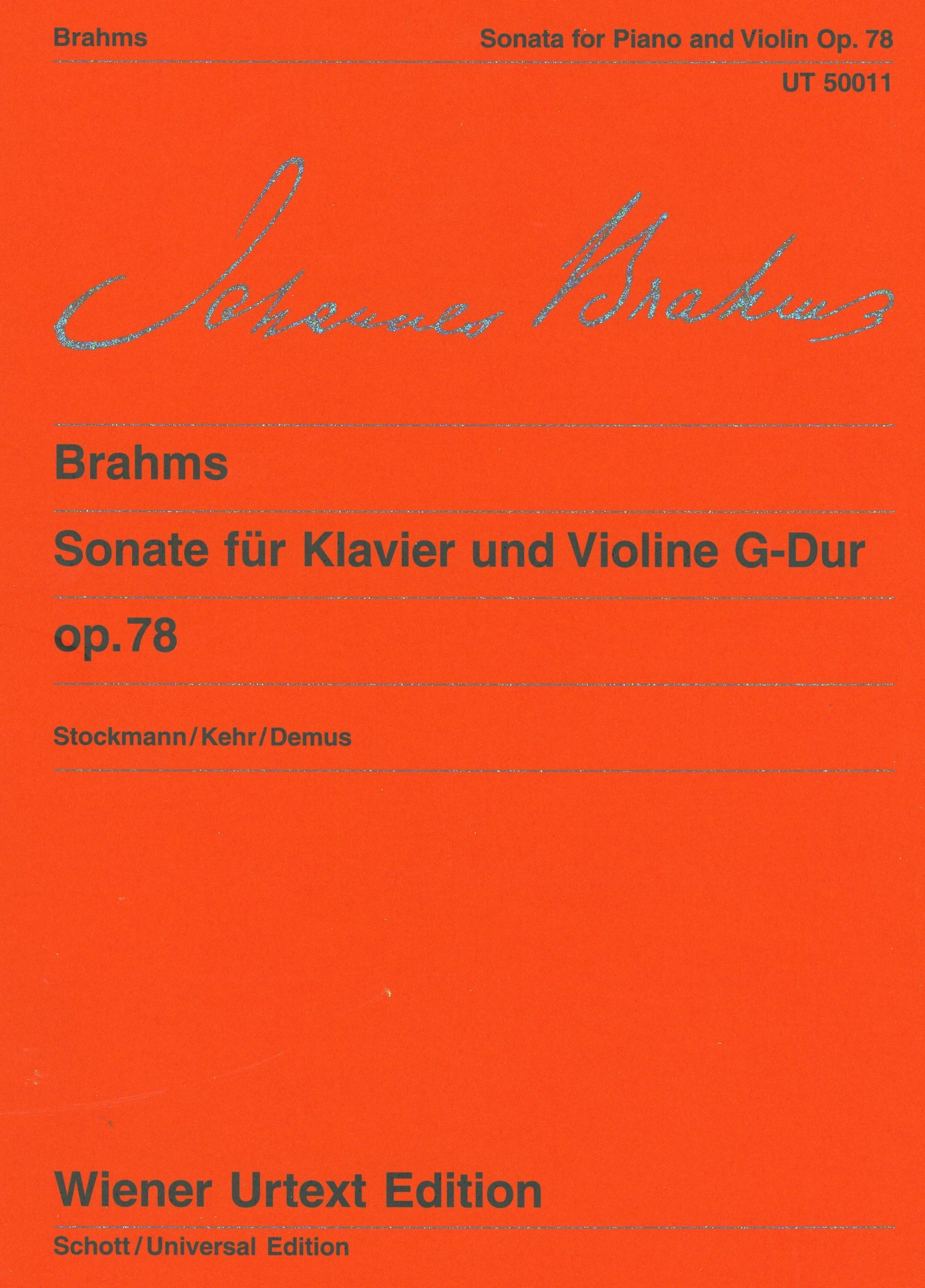 Brahms: Violin Sonata in G Major, Op. 78