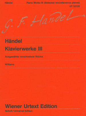 Handel: Works for Piano - Volume 3 (Selected Pieces)