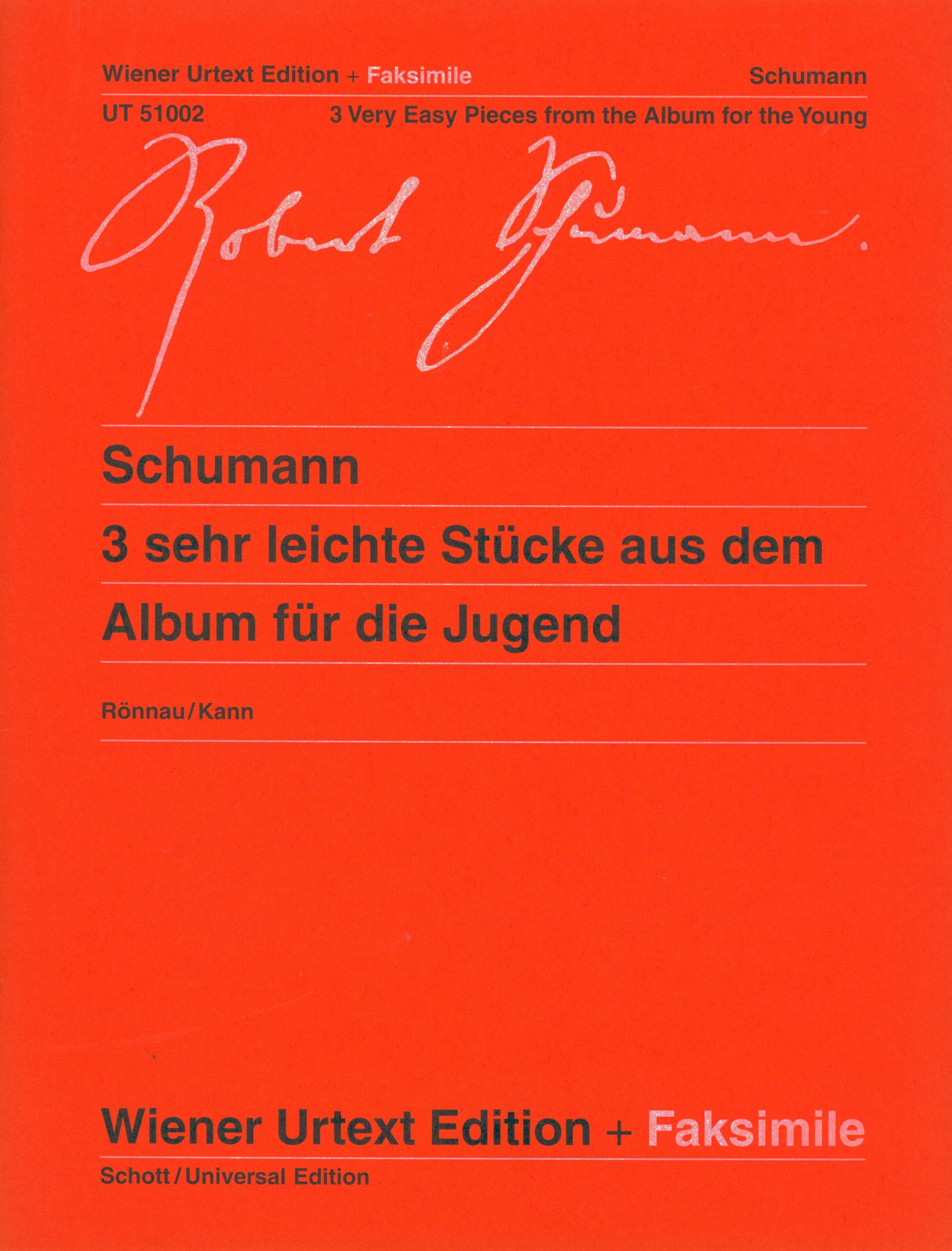 Schumann: 3 Very Easy Pieces from Album for The Young, Op. 68