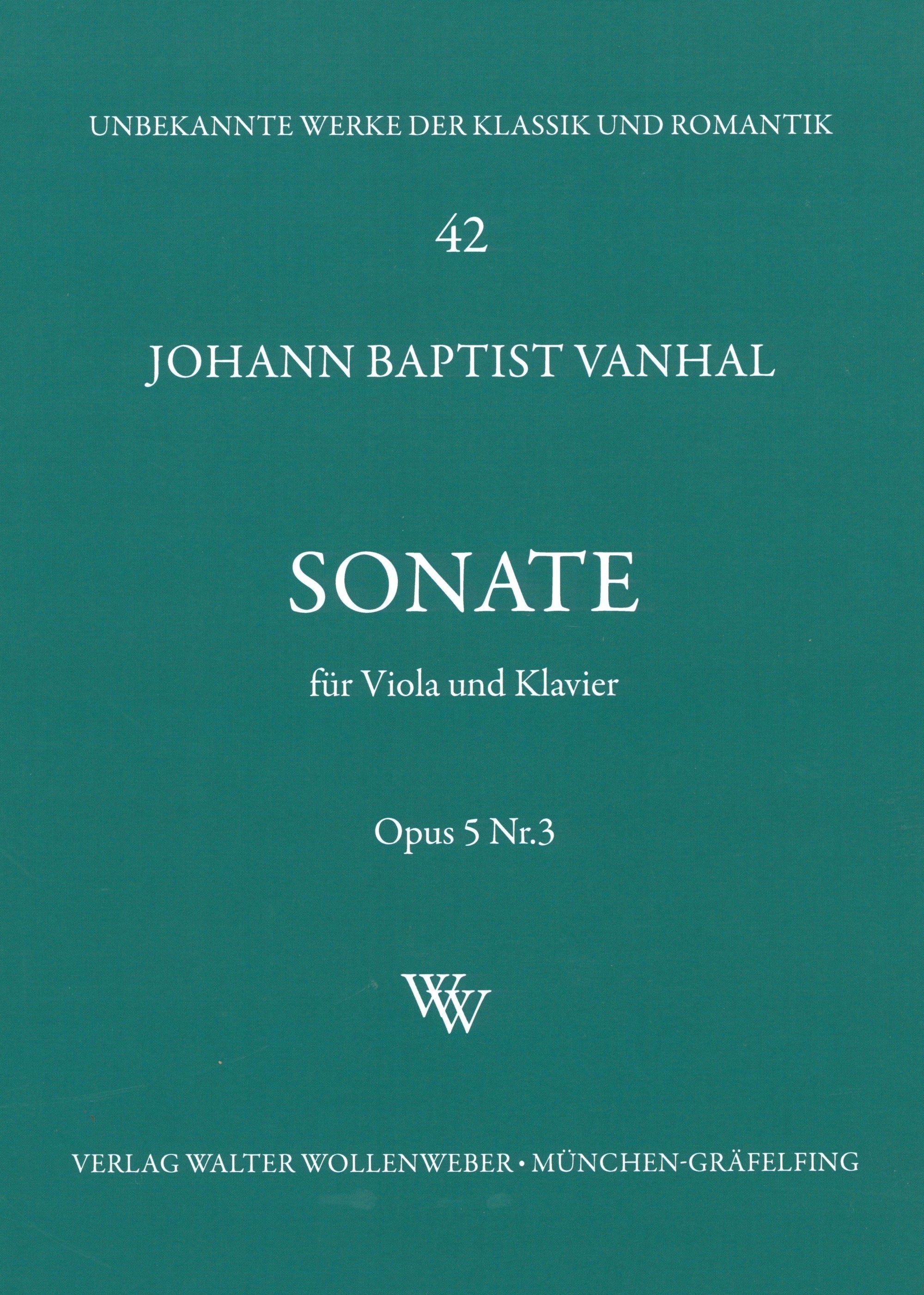 Vaňhal: VIola Sonata in F Major, Op. 5, No. 3