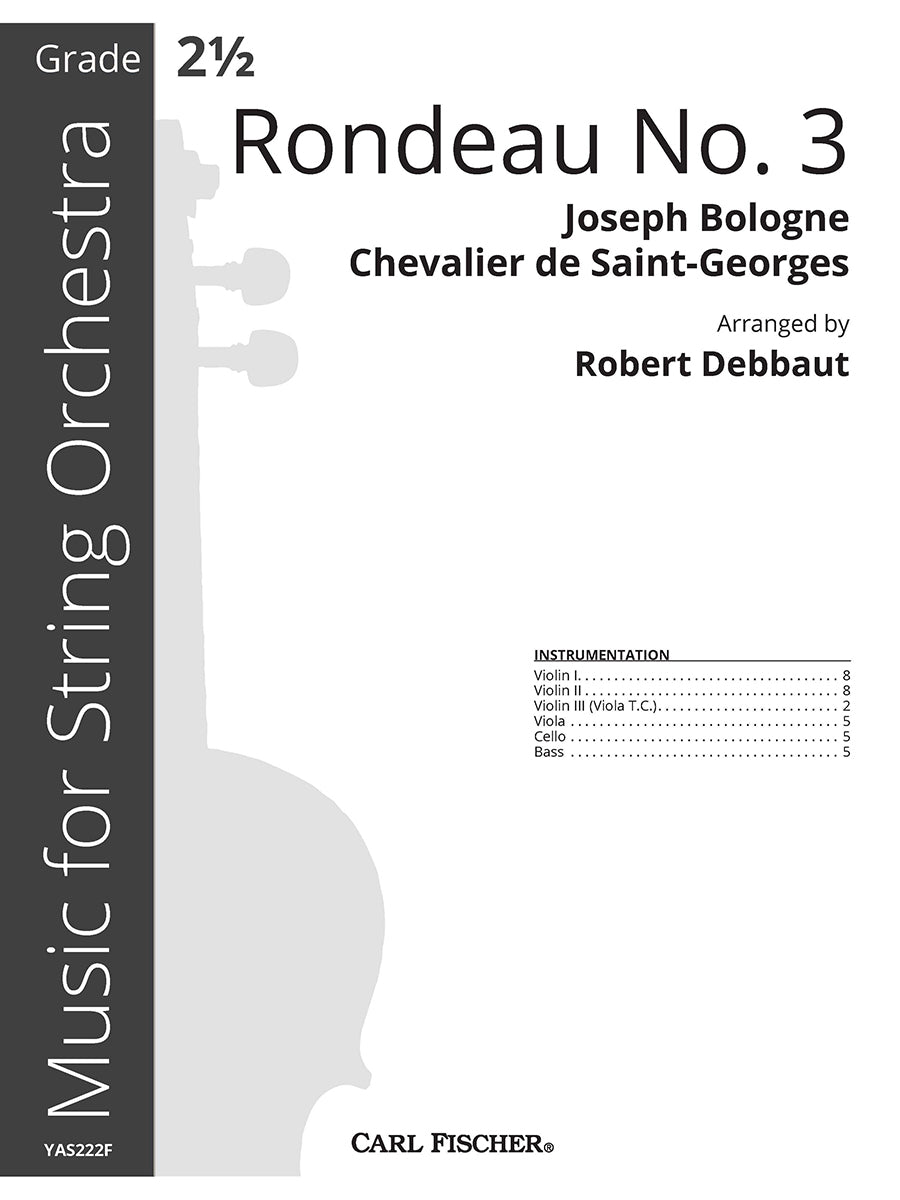 Saint-Georges: Rondeau No. 3 from 6 String Quartets, Op. 1 (arr. for string orchestra)