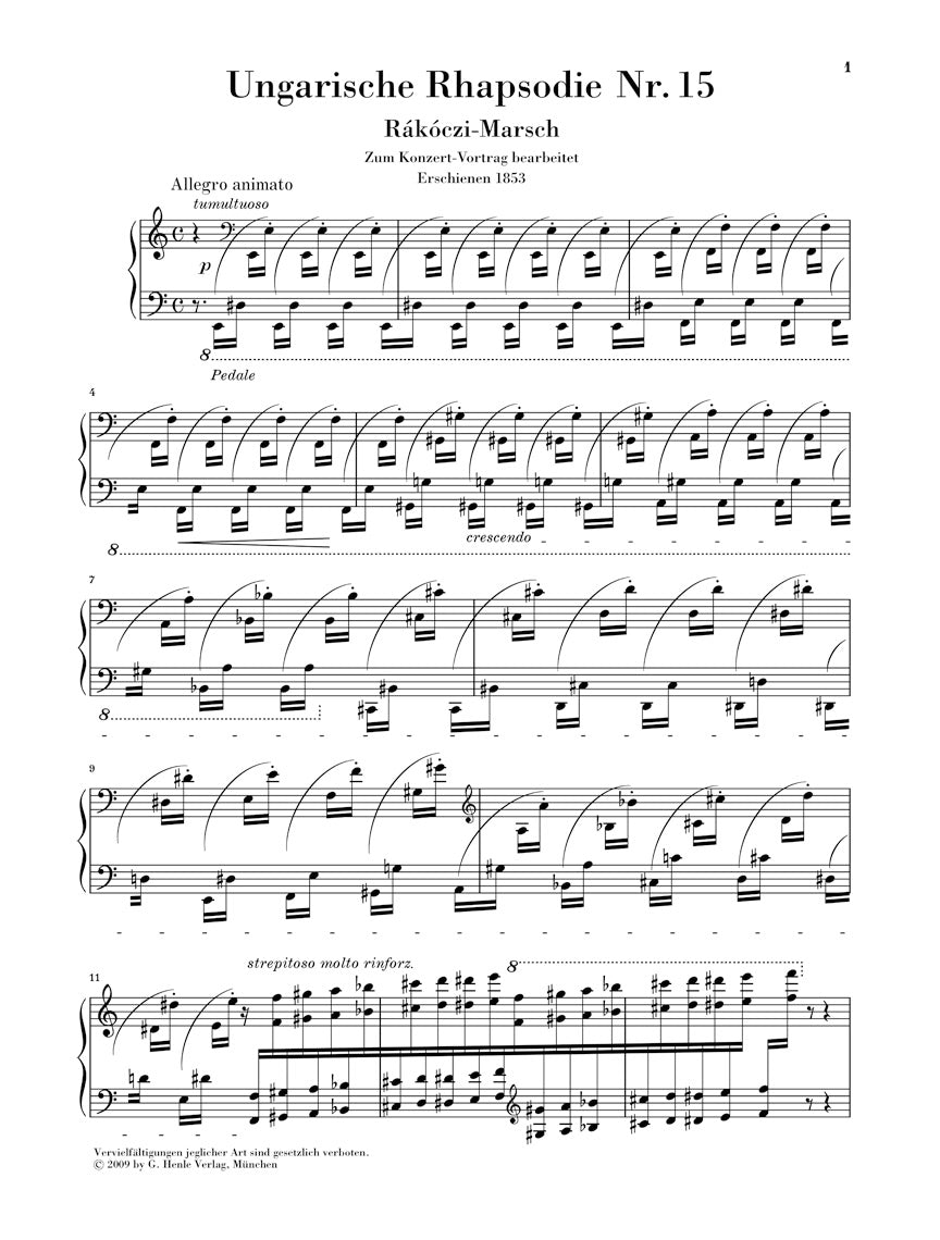 Liszt: Hungarian Rhapsody No. 15