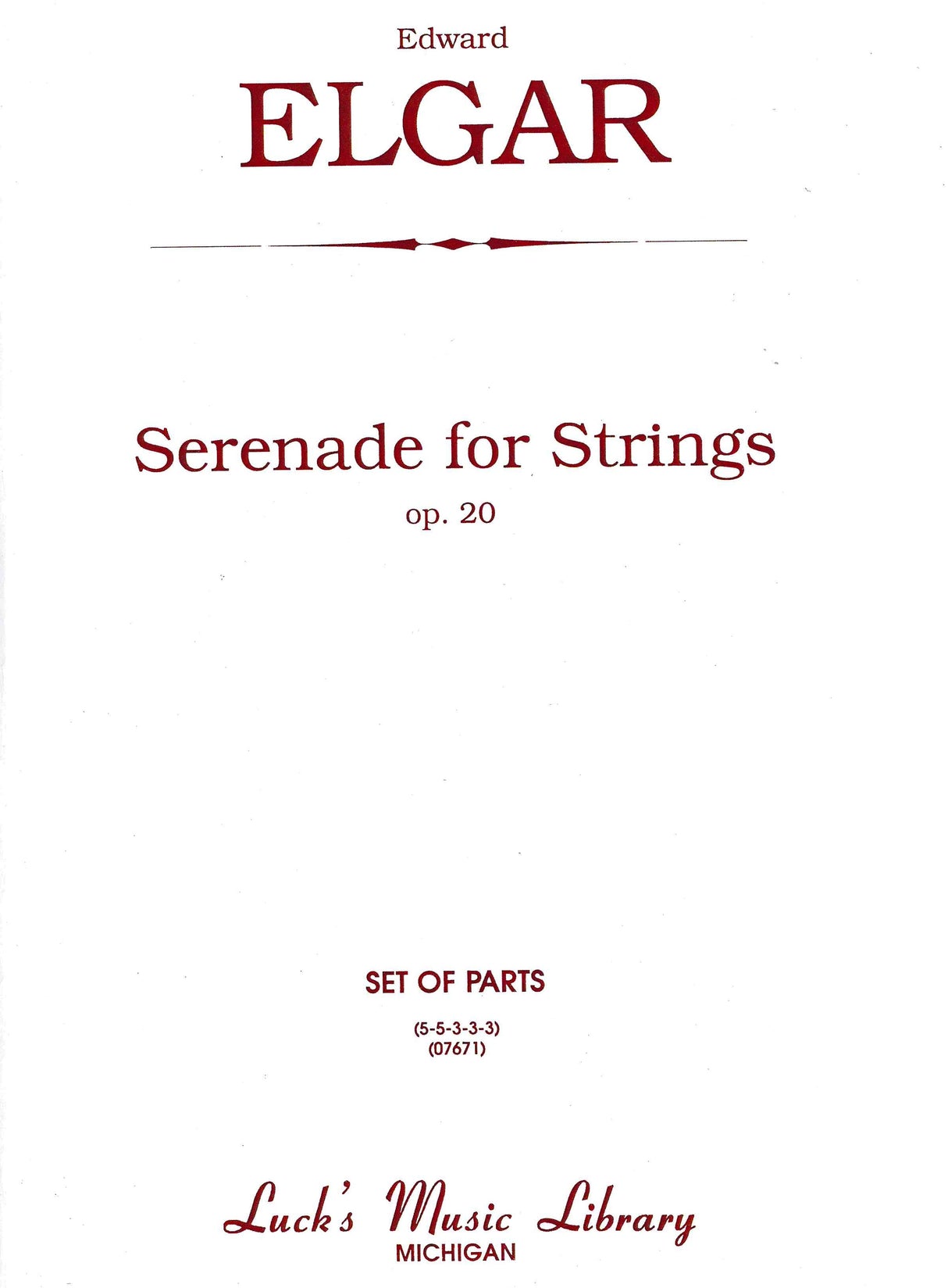 Elgar: Serenade for Strings, Op. 20