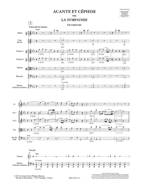 Rameau: Symphonies from Acante et Céphise ou La sympathie, RCT 21