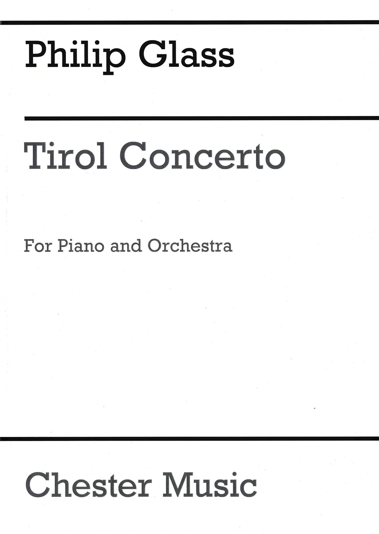 Glass: Tirol Concerto