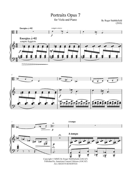 Stubblefield: Portraits, Op. 7