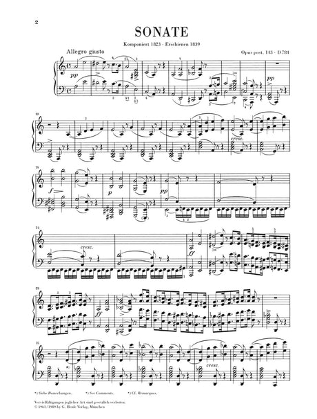Schubert: Piano Sonata in A Minor, Op. posth. 143, D 784