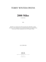 T.W. Owens: 2000 Miles