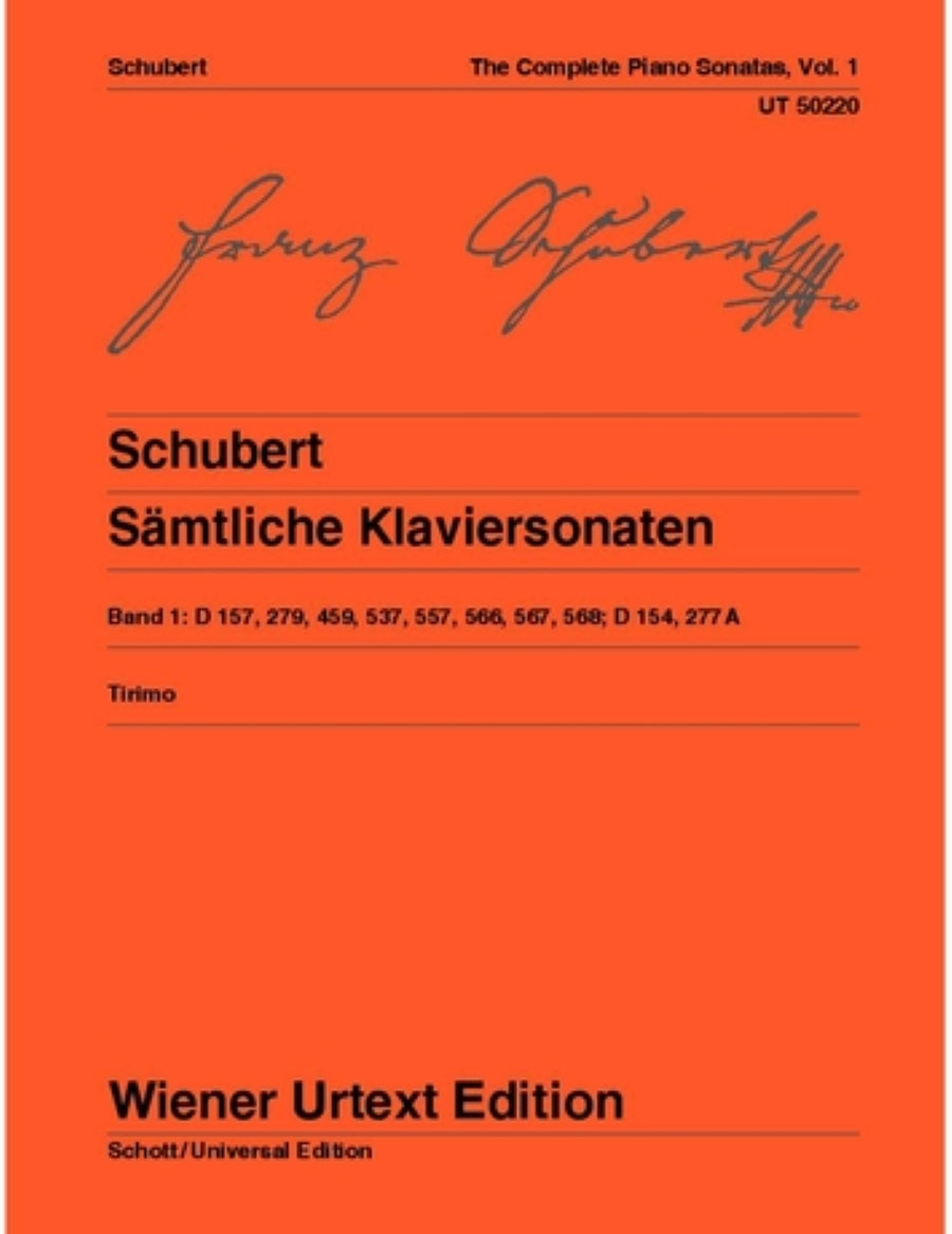 Schubert: Complete Piano Sonatas - Volume 1 – Ficks Music