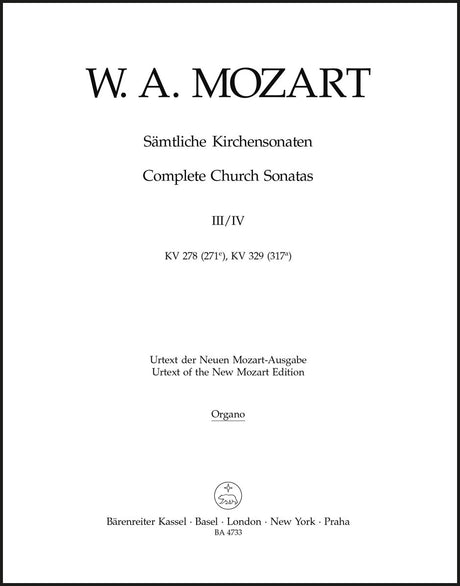 Mozart: Complete Church Sonatas - Volume 3 & 4 (K. 278 & K. 329)