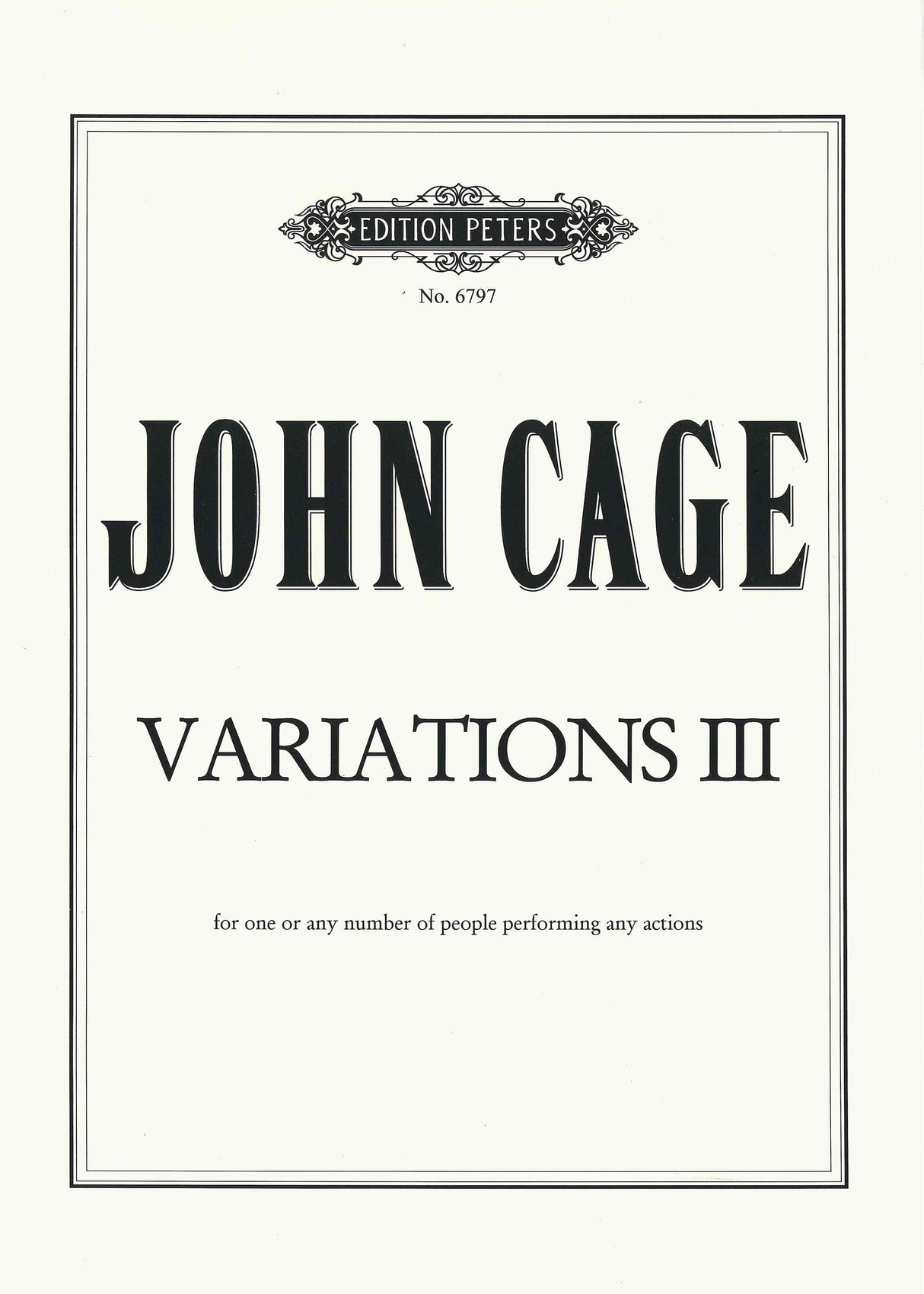 Cage: Variations III
