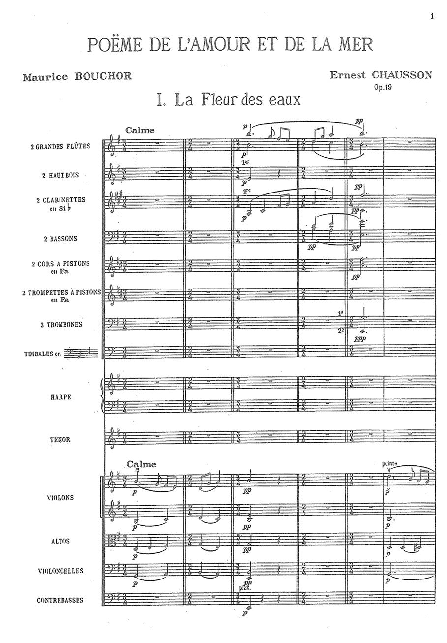 Chausson: Poème de l´Amour et de la Mer, Op. 19