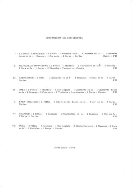 Falla: Siete canciones populares españolas (arr. for soprano & orchestra)