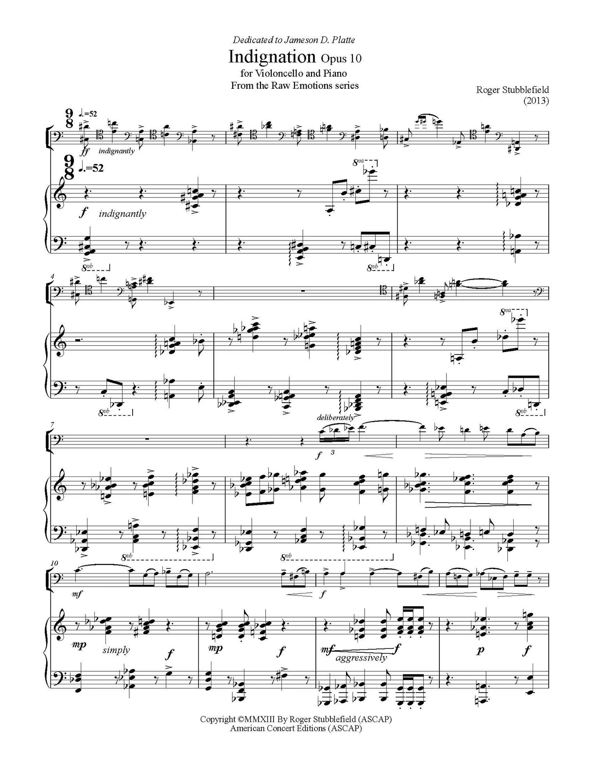 Stubblefield: Indignation, Op. 10