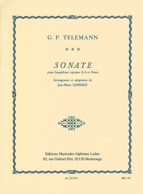 Telemann: Sonata in A Minor, TWV 41:a3 (arr. for sax & piano