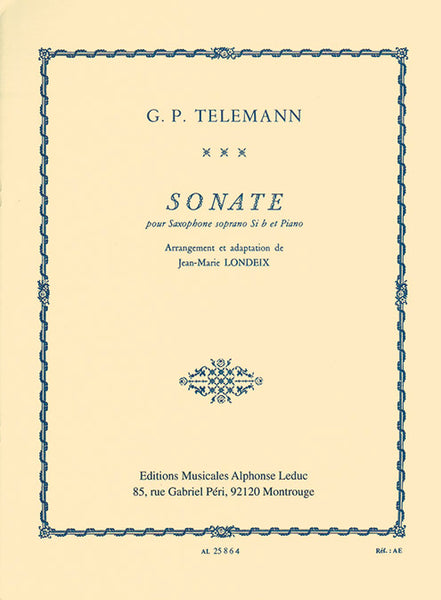 Telemann: Sonata in A Minor, TWV 41:a3 (arr. for sax & piano