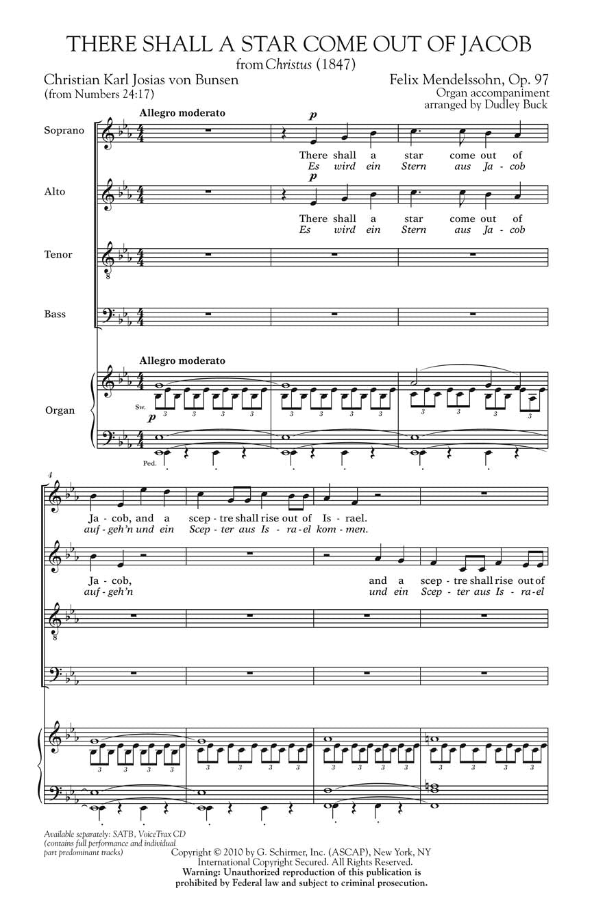 Mendelssohn: There Shall a Star Come Out of Jacob
