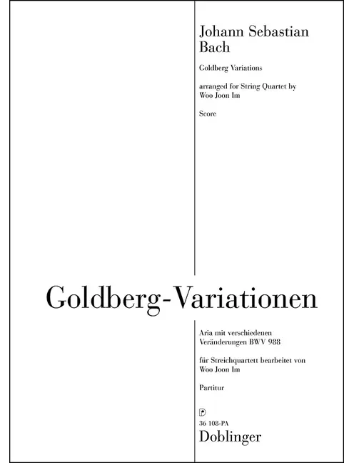 Bach: Goldberg Variations, BWV 988 (arr. for string quartet)