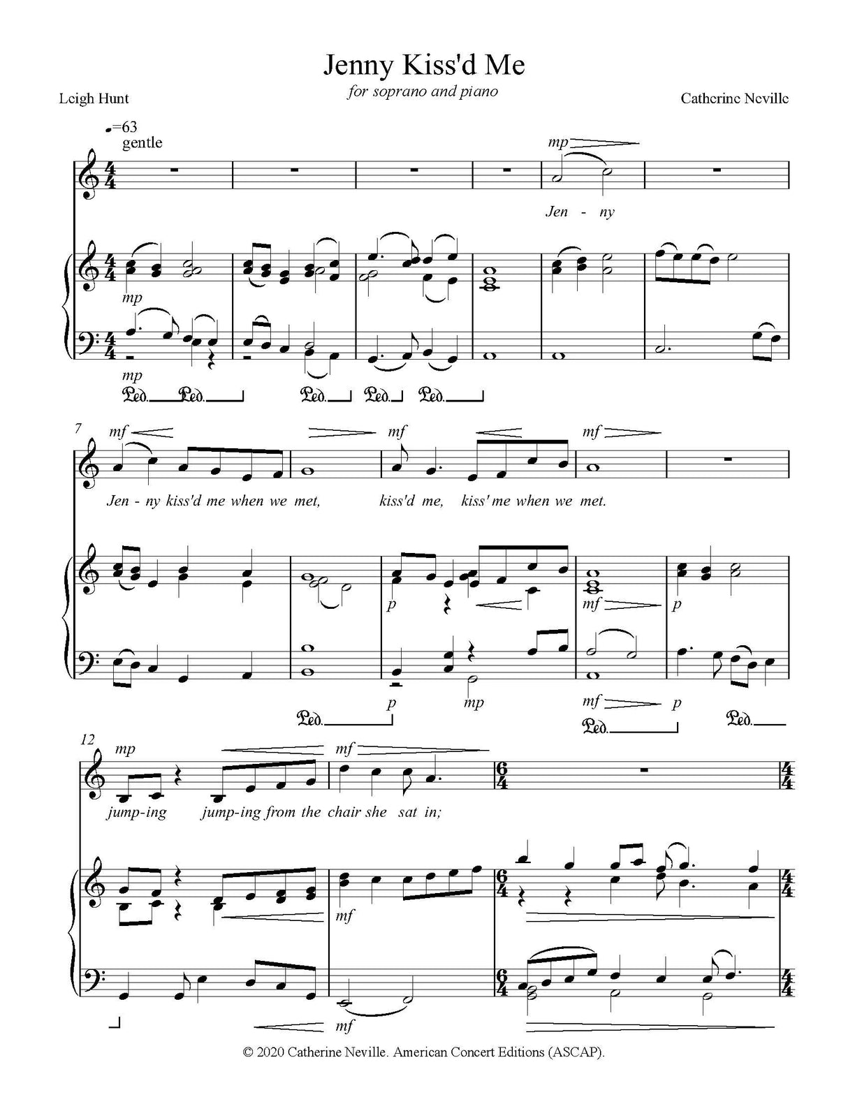 Neville: Jenny Kiss'd Me