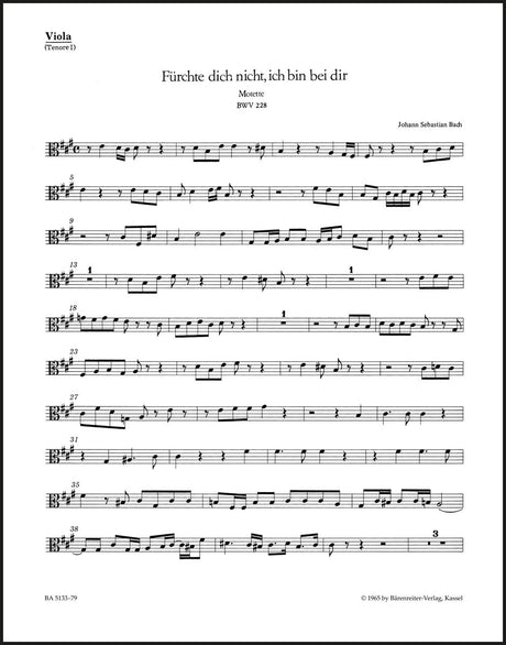 Bach: Fürchte dich nicht, ich bin bei dir, BWV 228