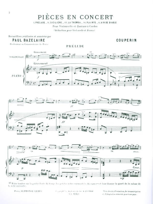 Couperin: Pièces en concert – Ficks Music